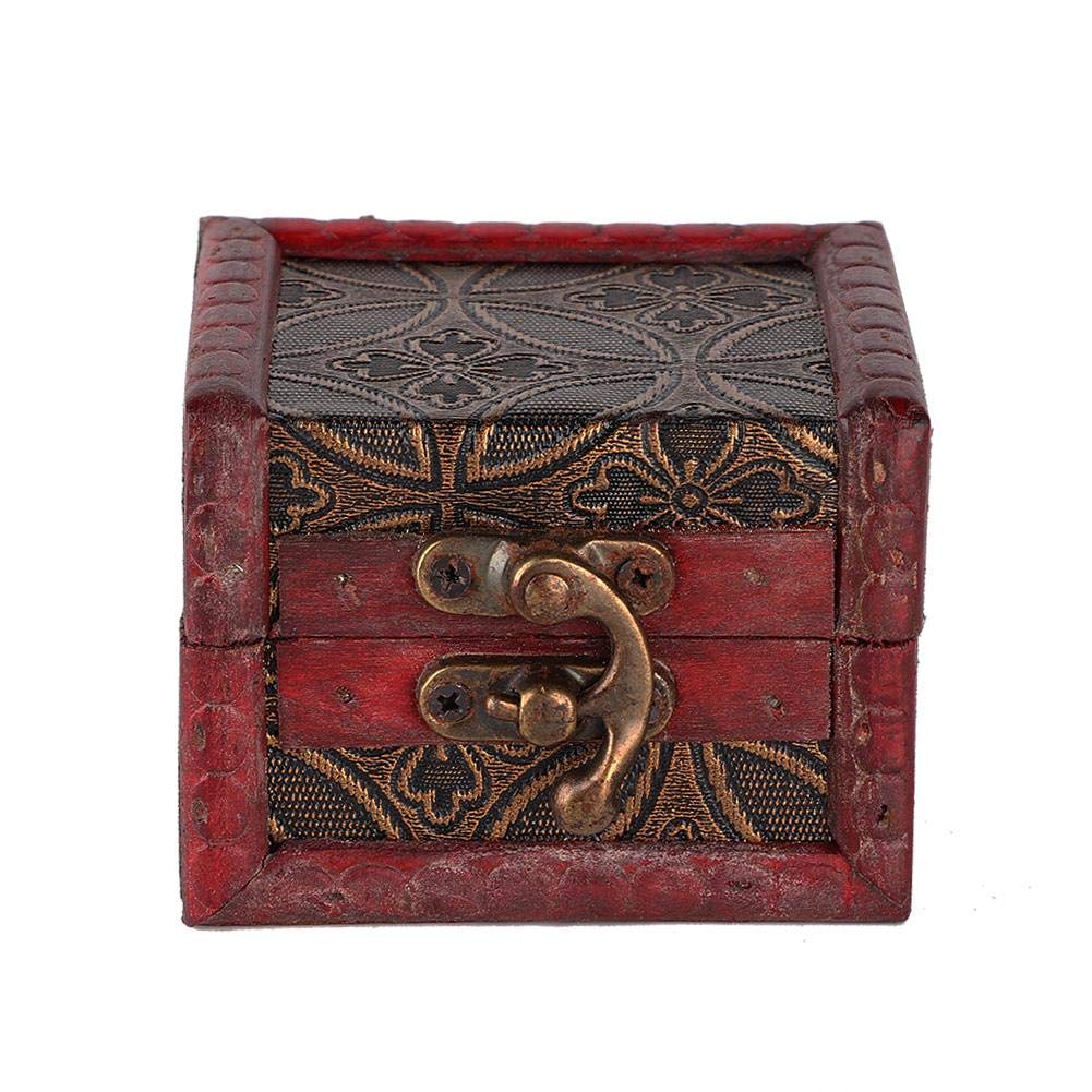 Vintage Wooden Desktop Storage Box - Mini Organizer for Jewelry, Cosmetics & Office Tools | Compact Retro Design for Home & Office Use (#3)