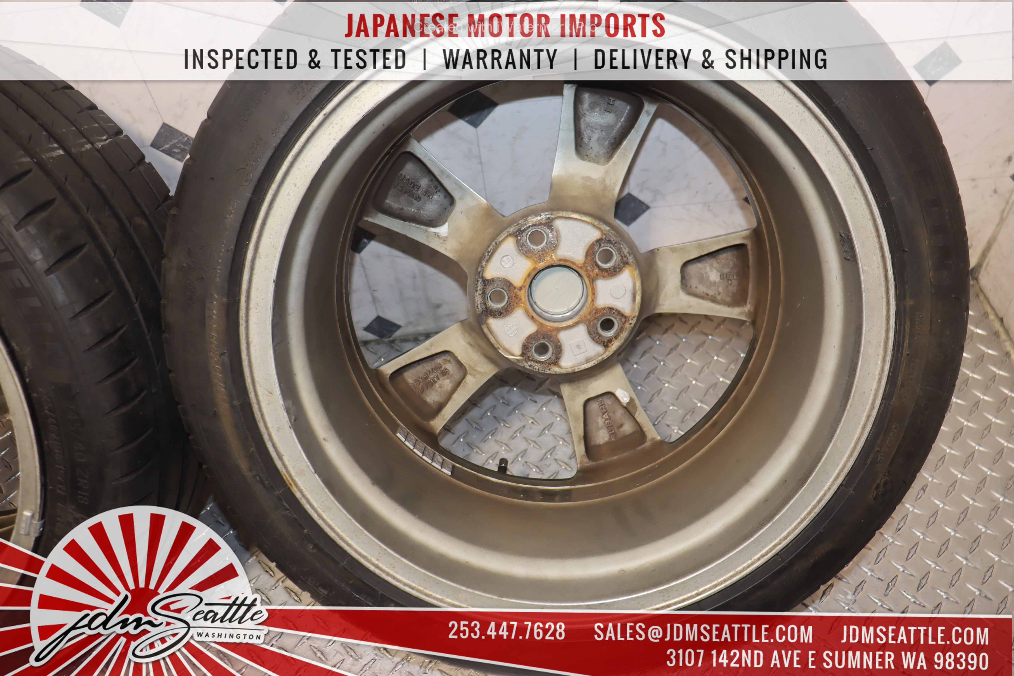 2008-2014 Subaru Impreza WRX STI GRB OEM Factory Stock Wheels - Set of 4 - Perfect for Replacement or Restoration Projects