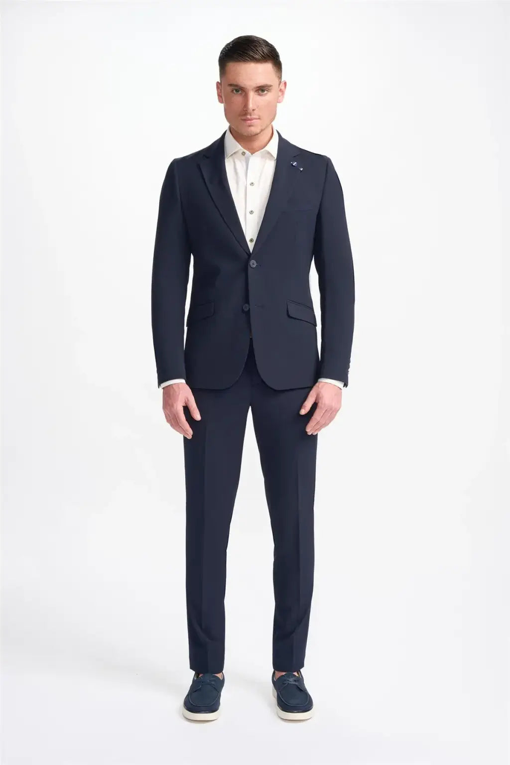 Cavani Men's Siren Seersucker Navy Blazer - Lightweight Summer Sport Coat for Weddings, Business & Outdoor Events