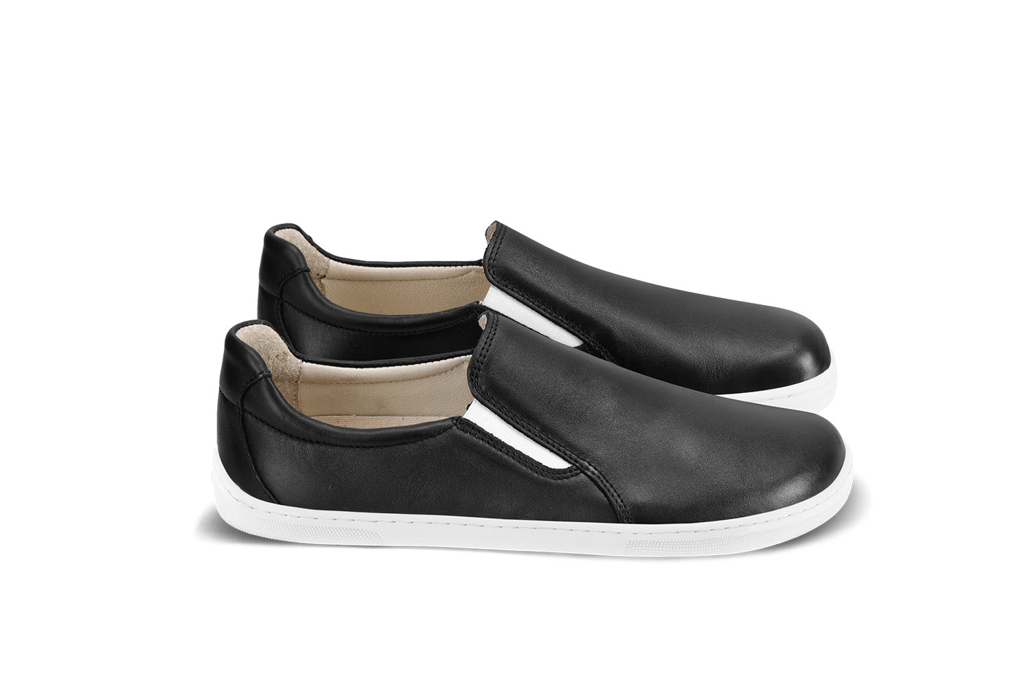 Barefoot Sneakers for Men & Women - Be Lenka Eazy Neo Minimalist Shoes in Black & White - Lightweight & Flexible for Running, Walking & Everyday Comfort