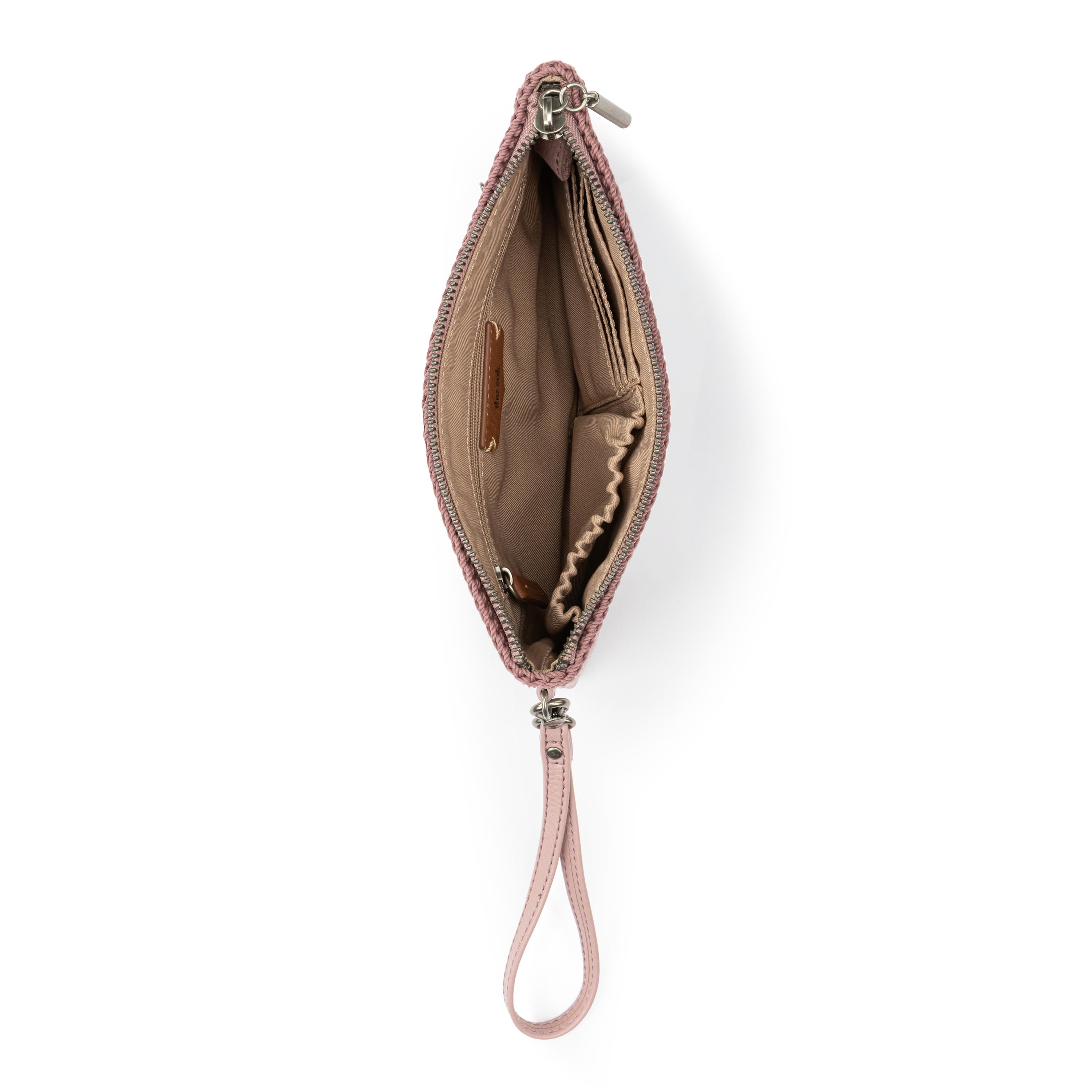 Vita Leather Wristlet in Rosewood - Stylish & Compact Wallet for Women - Perfect for Everyday Use, Travel, and Night Out
