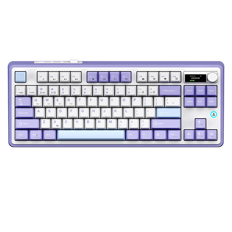 Ajazz AK870 Tri-Mode Wireless Mechanical Keyboard - 75% Layout, Hot-Swappable, RGB Backlit for Gaming & Office Use