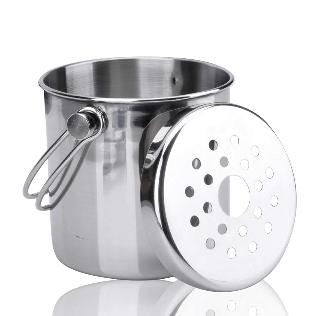 Premium Stainless Steel Double Layer Ice Bucket with Insulated Compartment & Dual Handles - Perfect for Chilling Wine, Beer, and Beverages at Parties, BBQs, and Outdoor Gatherings