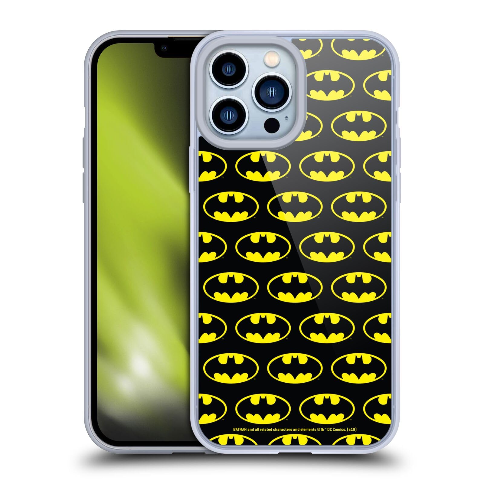 Official Batman DC Comics Soft Gel Case for Apple iPhone 13 Pro Max - Licensed Superhero Design with Premium Protection | Perfect for Fans, Cosplay & Everyday Use