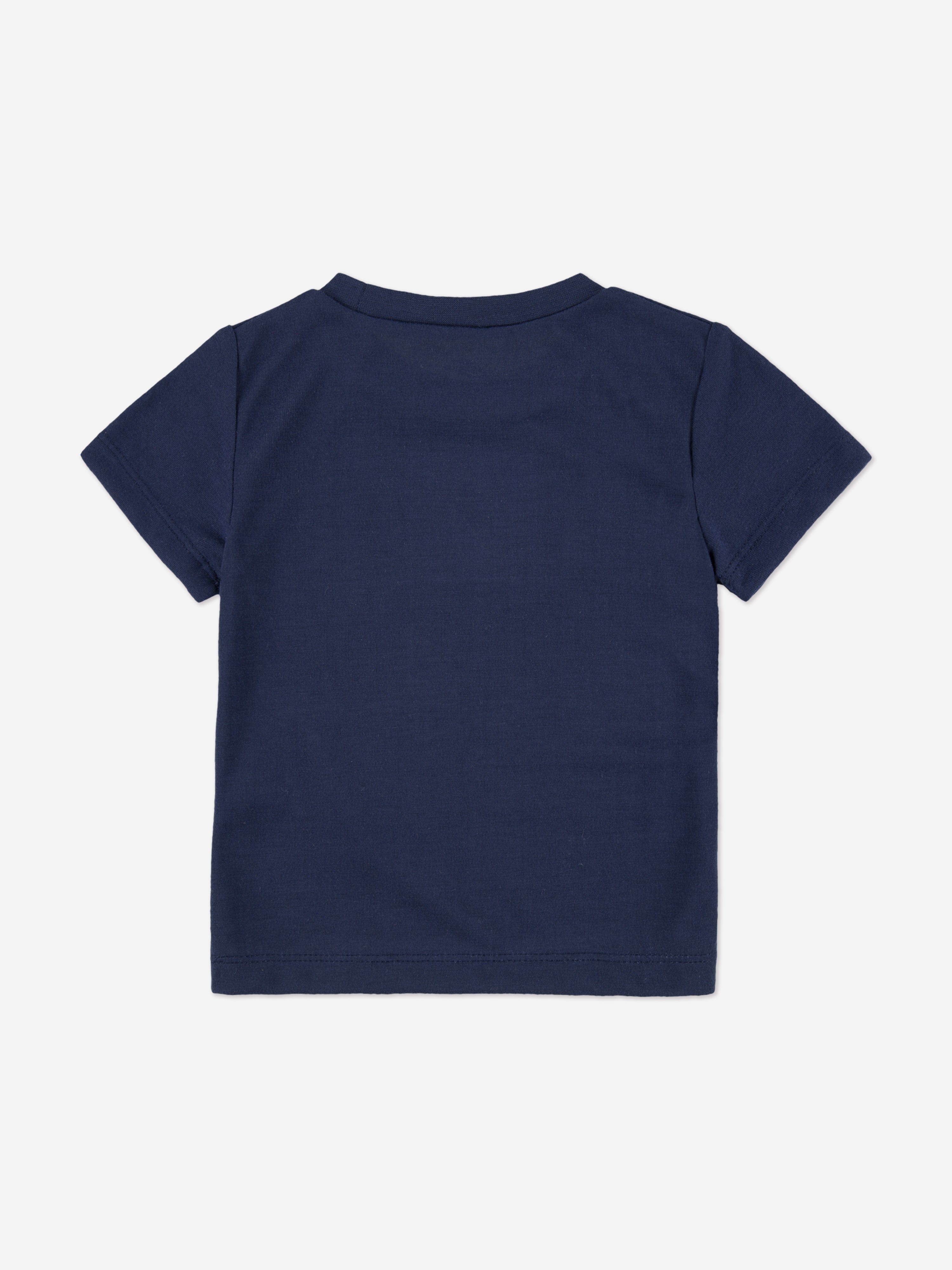 Baby Boys Futura T-Shirt in Navy Blue - Soft Cotton Short Sleeve Tee for Toddlers & Infants - Perfect for Playtime, Daycare & Family Outings