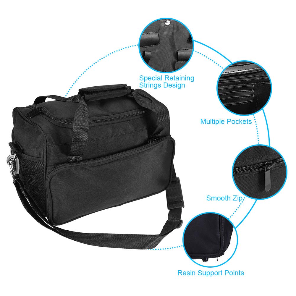 Professional Hairdresser Bag with Adjustable Dividers & Shoulder Strap - Salon Organizer for Cosmetics & Styling Tools