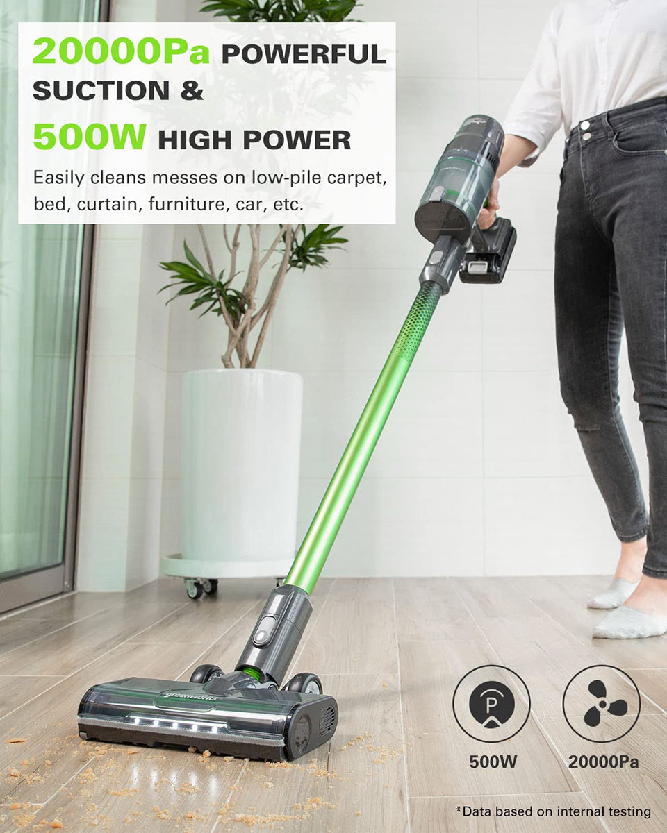 24V Cordless Stick Vacuum Cleaner - 3 in 1 Lightweight Handheld Vacuum with 2 x 4.0Ah Batteries & Charging Stand - Perfect for Hardwood Floors, Carpets & Pet Hair Cleaning