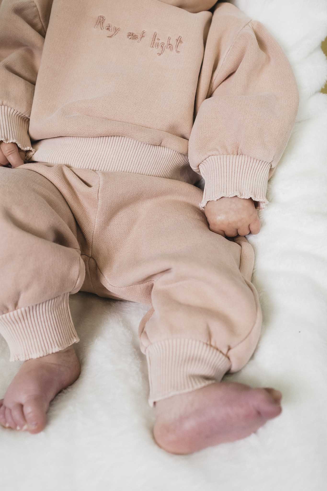 Soft Pink Fleece Sweatpants for Baby Girls - Cozy & Warm Winter Pajama Pants for Toddler Playtime & Lounging