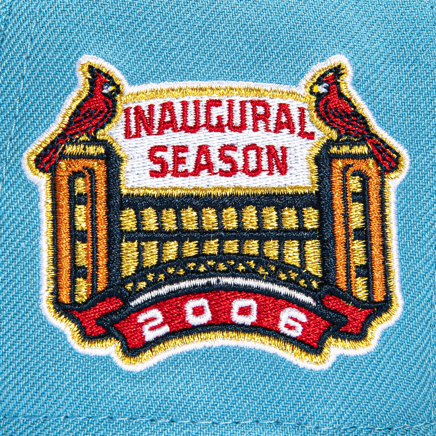 New Era 59Fifty Corduroy St Louis Cardinals MLB Baseball Cap with Inaugural Patch - Light Blue & Navy - Perfect for Game Day, Sports Fans & Casual Wear
