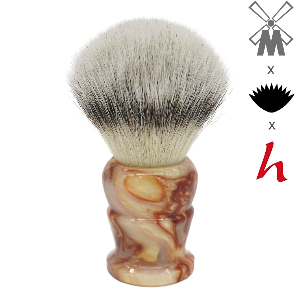Premium 25mm Mühle STF XLarge Shaving Brush with AP Shave Co. Crushed Mud Resin Handle #86 - Handmade by Shavemac | Perfect for Wet Shaving Enthusiasts & Barber Professionals | Ideal Gift for Men's Grooming Kits