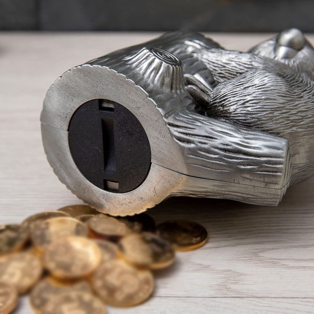 Cute Koala Shaped Piggy Bank - Zinc Alloy Metal Coin Bank for Kids | Creative Money Saving Gift for Birthday & Holidays | Perfect for Teaching Children Financial Responsibility & Home Decor