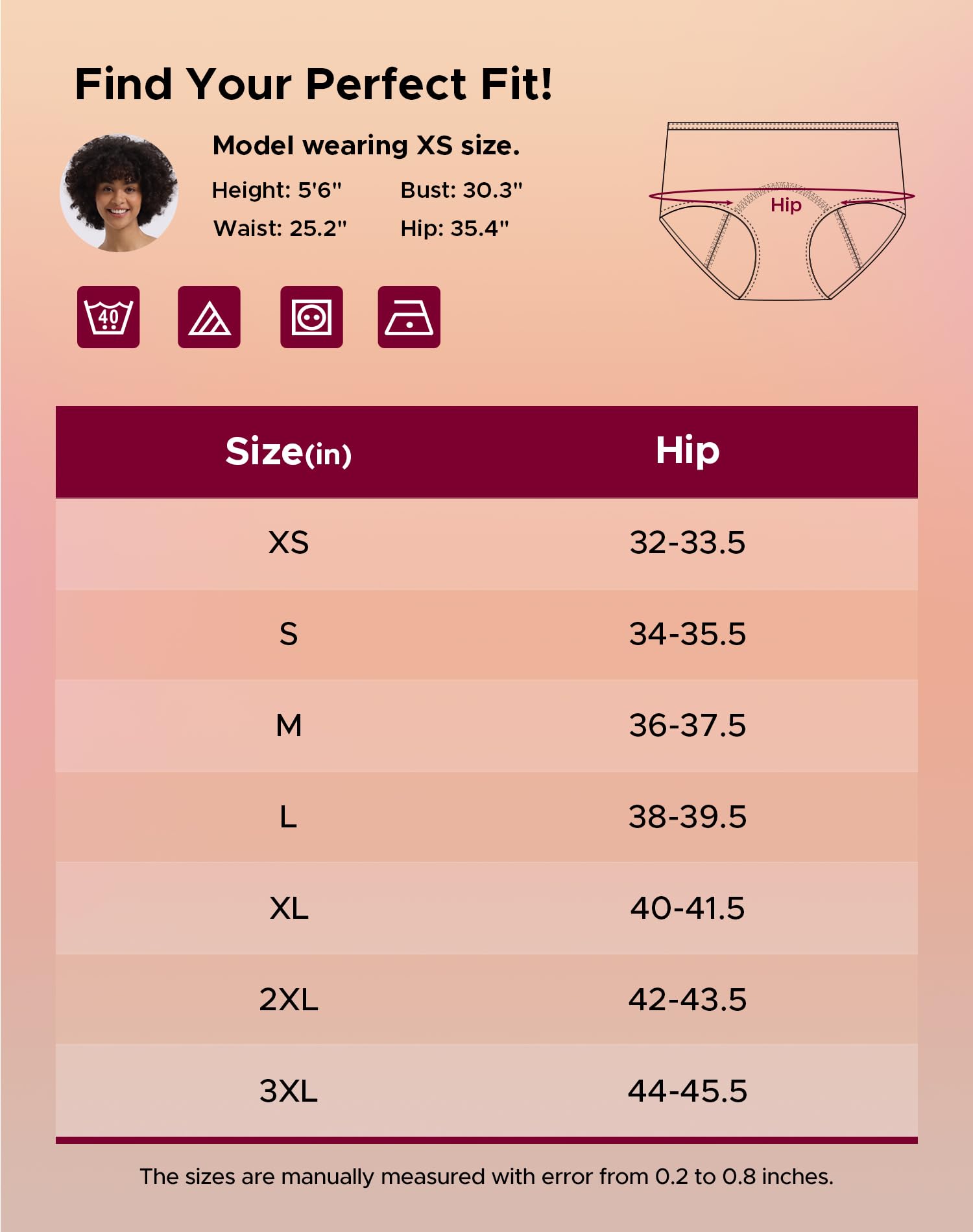 INNERSY Women's Period Underwear - 3 Pack Absorbent Hipster Panties for Postpartum, Teens & Menstrual Leak Protection | Comfortable & Reusable for Daily Wear, Overnight & Active Lifestyles