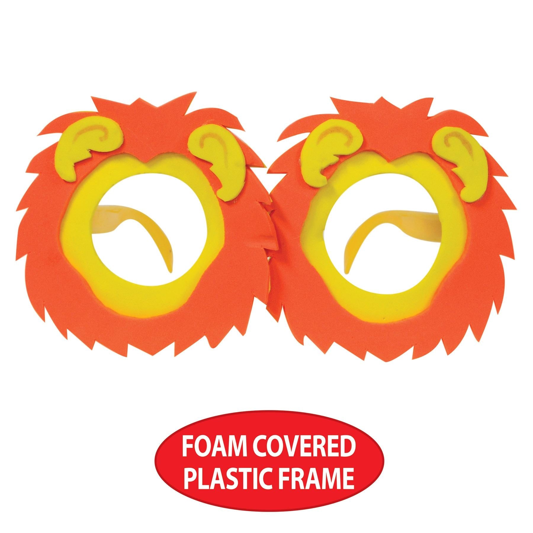 12 Pack Beistle Lion Glasses - Fun Animal Themed Party Cups for Kids Birthday, Halloween & Zoo Theme Events - Durable Plastic Drinking Glasses for Juice, Soda & Cocktails