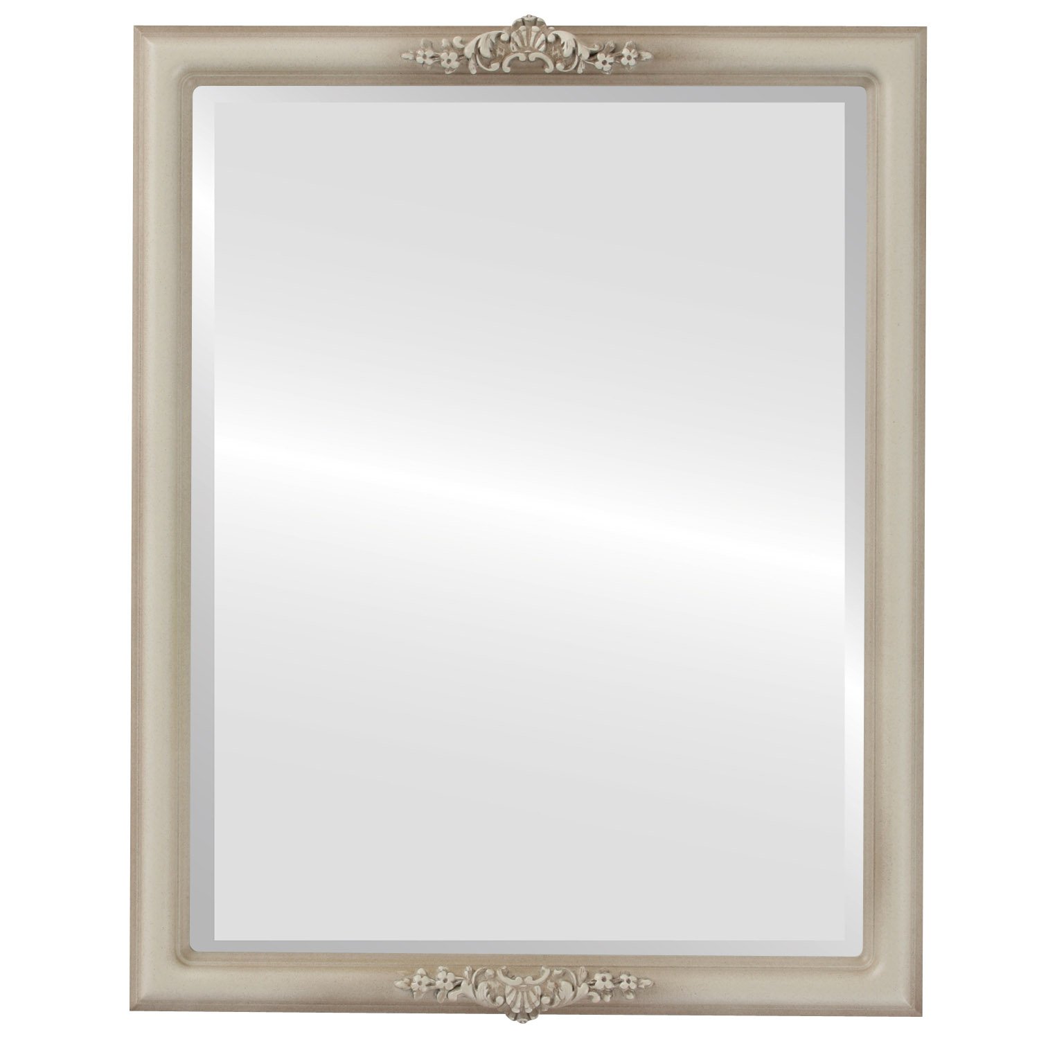 Contessa Style Taupe Rectangle Beveled Wall Mirror 14x18 Inches - Elegant Home Decor for Living Room, Bedroom & Entryway
