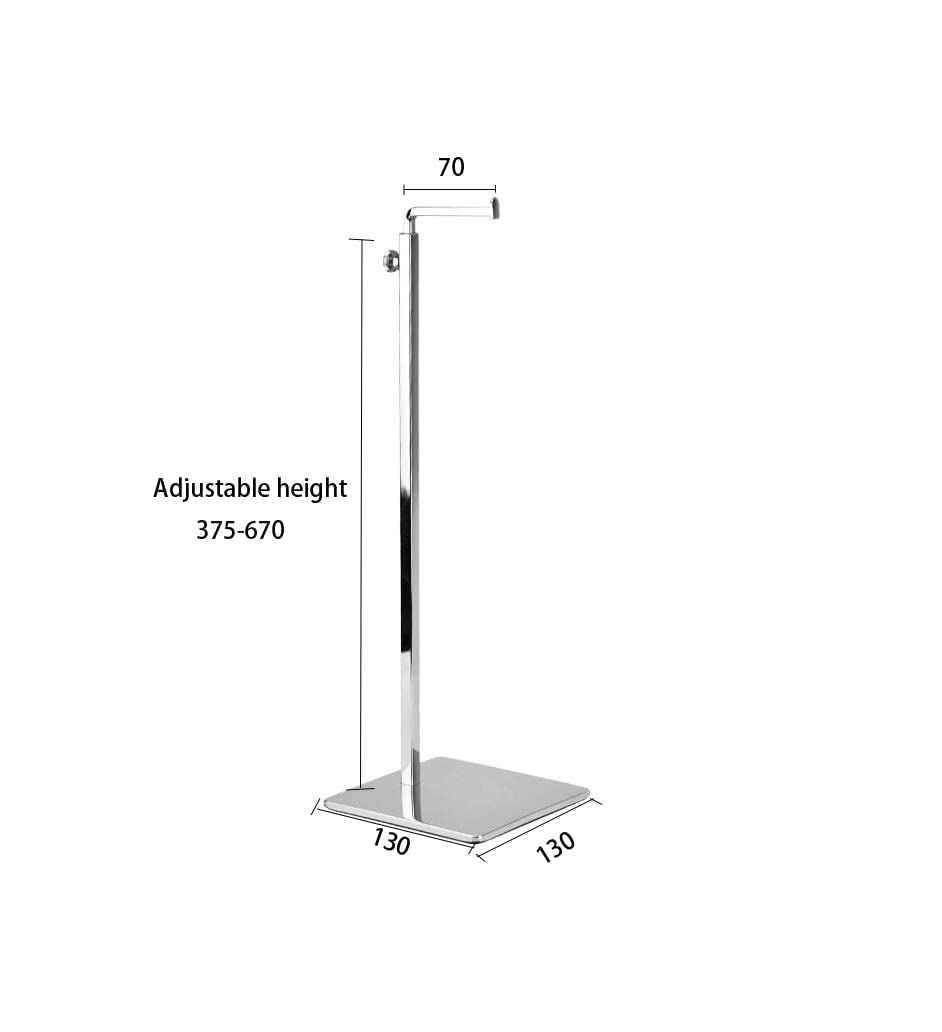 Adjustable Metal Handbag Rack Stand - Purse Hook & Display Organizer with Mirror for Closet, Retail Store, or Bedroom Decor