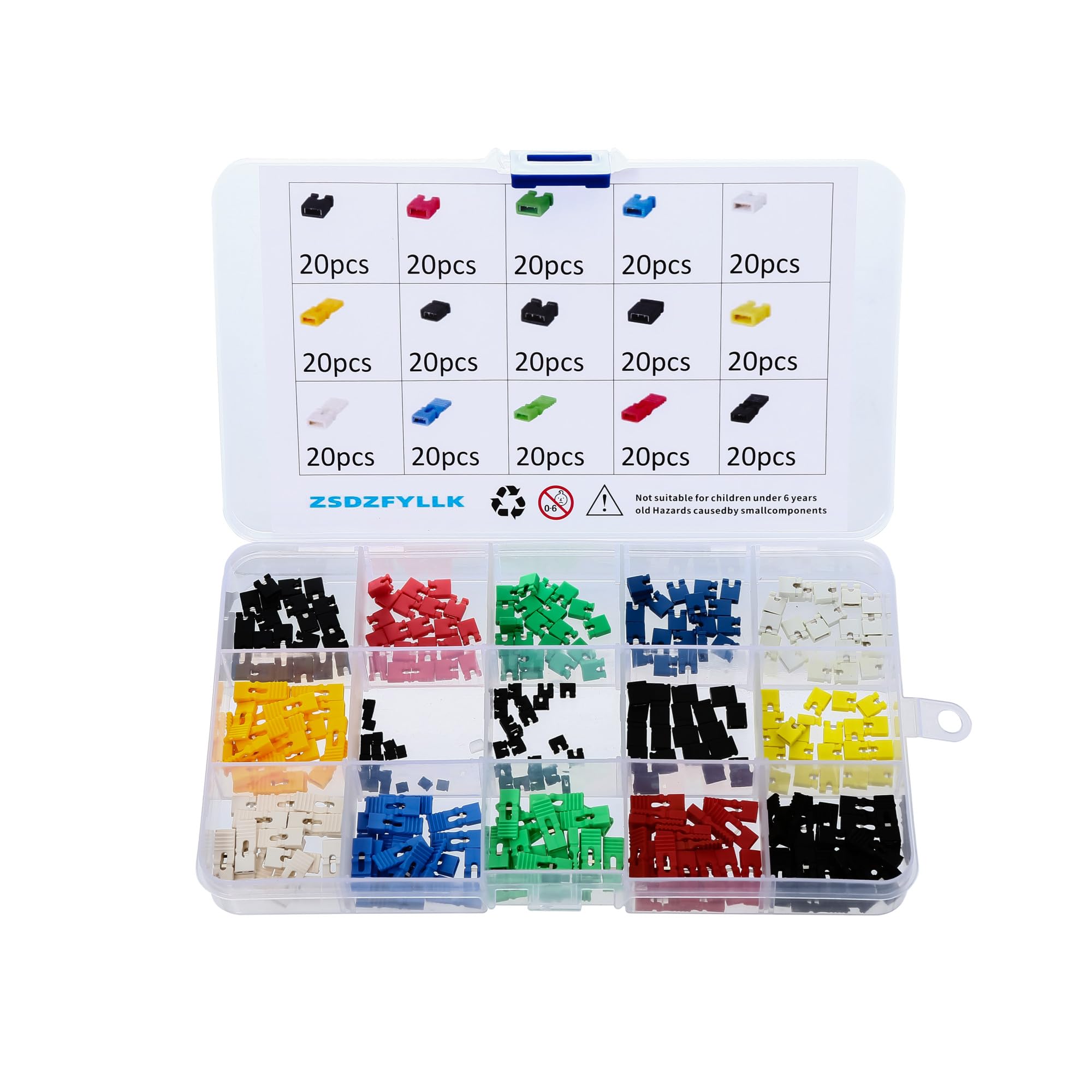 300pcs Mixed Jumper Caps Kit - 2.54mm/2.0mm/1.27mm Pin Headers for Arduino, Raspberry Pi, PCB & Circuit Boards - Durable Shunt Connectors for Short Circuit Protection - Perfect for DIY Electronics, Prototyping and Hardware Projects