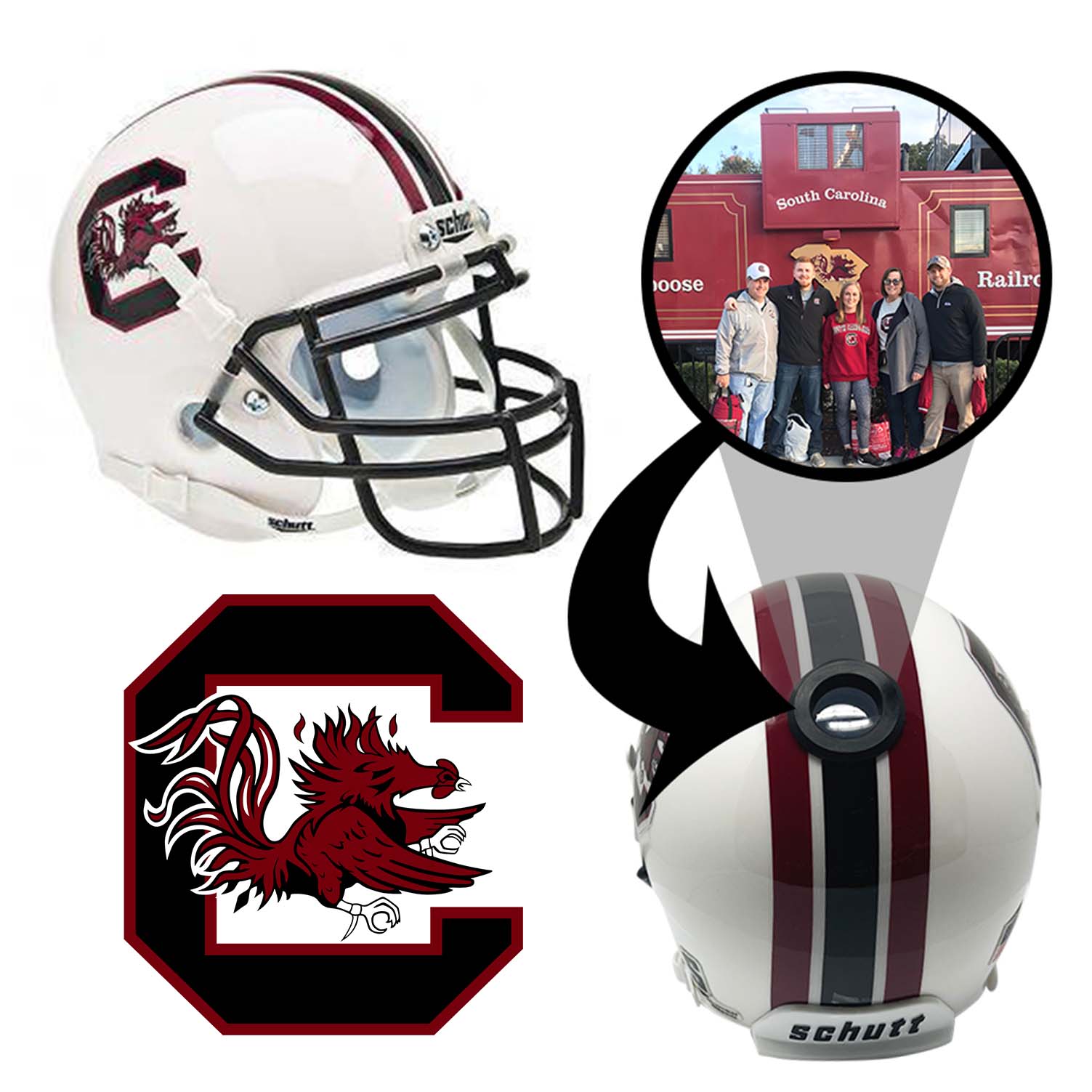 South Carolina Gamecocks Mini Football Helmet - Officially Licensed NCAA Collectible - Perfect for Game Room Decor, Sports Memorabilia Display & Fan Gifts