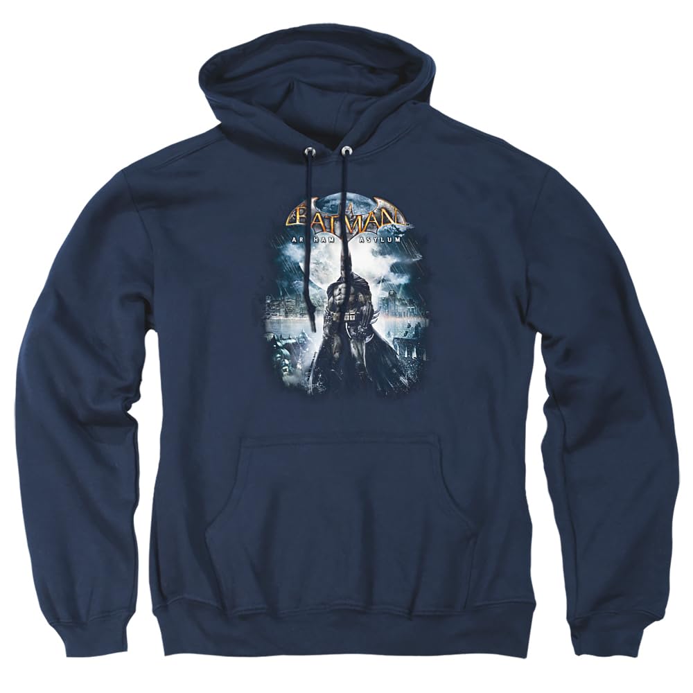 Trevco Batman AA Game Cover Unisex Adult Pullover Hoodie - Soft & Comfortable for Casual Wear, Cosplay & Gaming Events