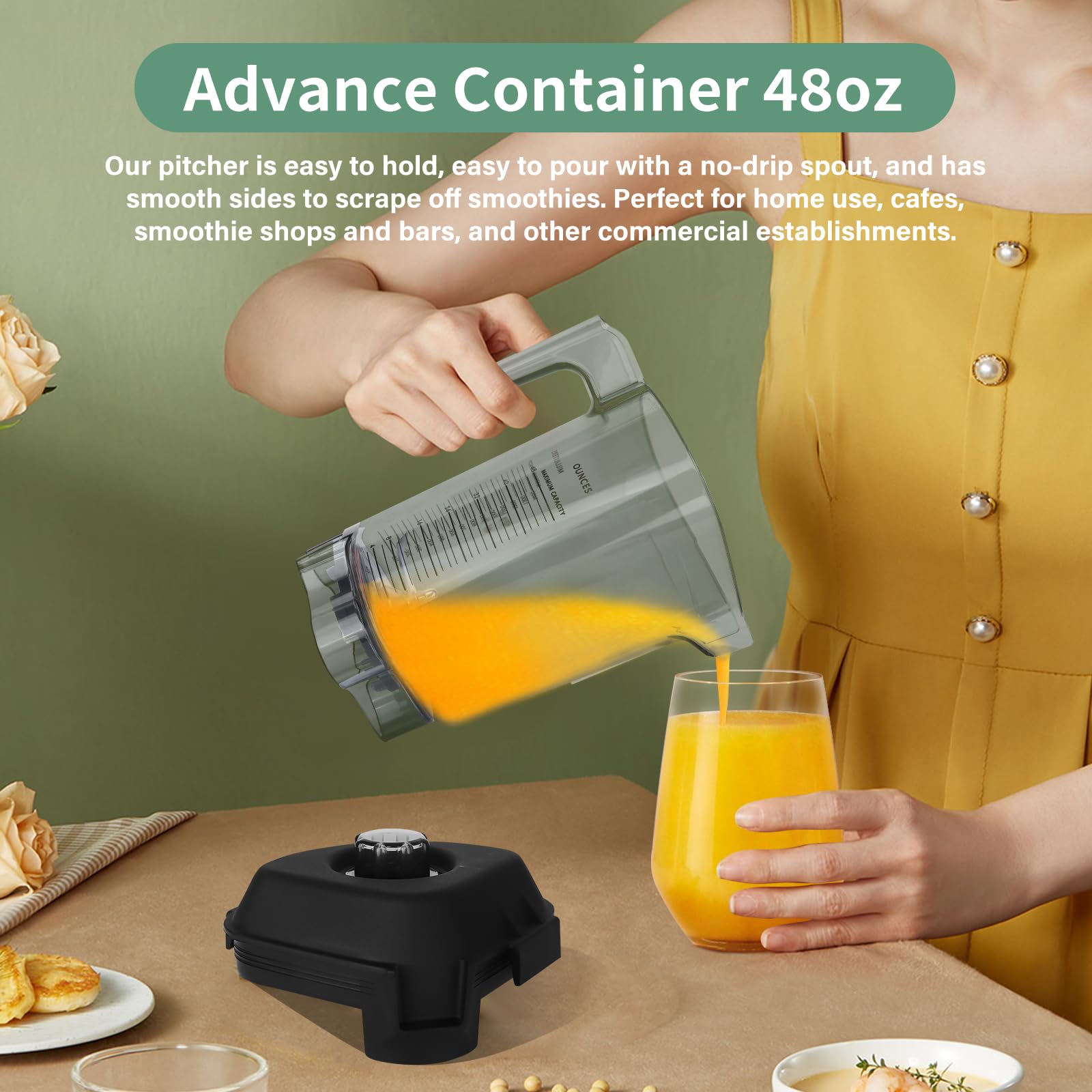 Vitamix Blender Pitcher 48oz - Compatible with VM0145, VM0100A - Perfect for Smoothies & Juicing