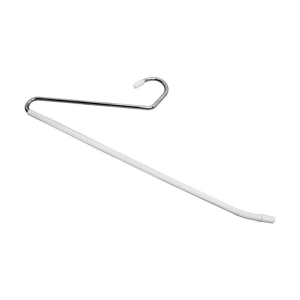 50 Pack Chrome Metal Open-End Pants Hangers - Non-Slip 15 Inch Clothes Hangers for Slack, Trousers & Clothing - Heavy Duty Closet Organizer & Storage Solution for Home, Office & Retail Use
