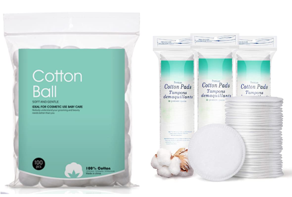 50Pcs Soft Cotton Balls for Makeup Removal & Face Cleansing | Premium Degreasing Cotton Pads | Beauty Salon & Home Use | Perfect for Skincare Routine, Nail Polish Removal & Baby Care