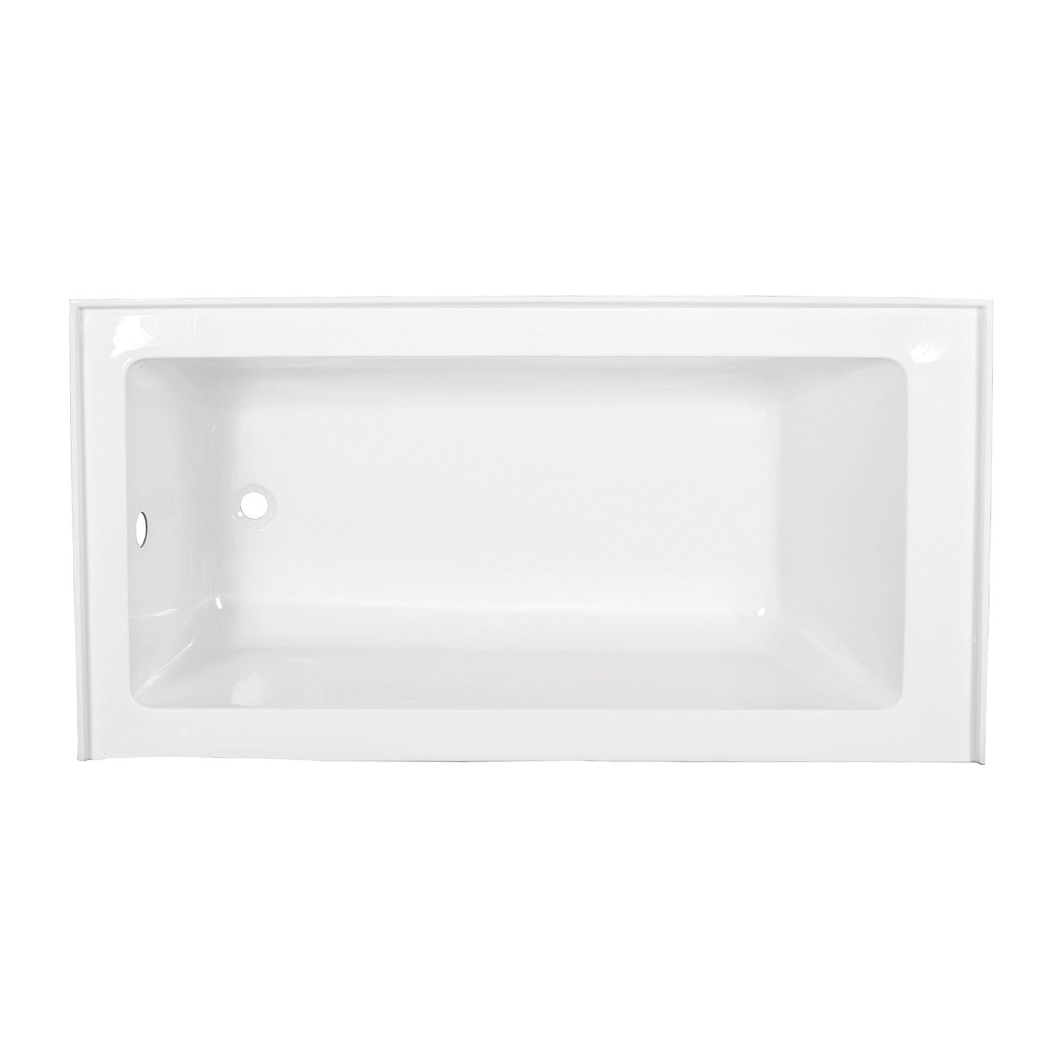 Aqua Eden VTAP603222L 60 Inch Acrylic Rectangular 3 Wall Alcove Bathtub - Left Hand Drain, Glossy White Finish - Perfect for Modern Bathrooms & Spa-Like Retreats