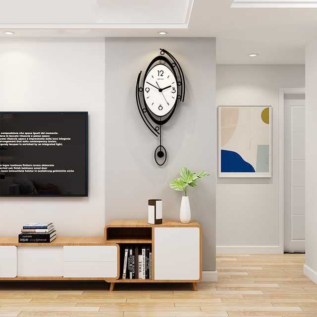 Acrylic Silent Pendulum Wall Clock - Modern Minimalist Design for Living Room, Bedroom & Office Decor - Noiseless Sweep Movement - Perfect Home & Office Wall Art Gift