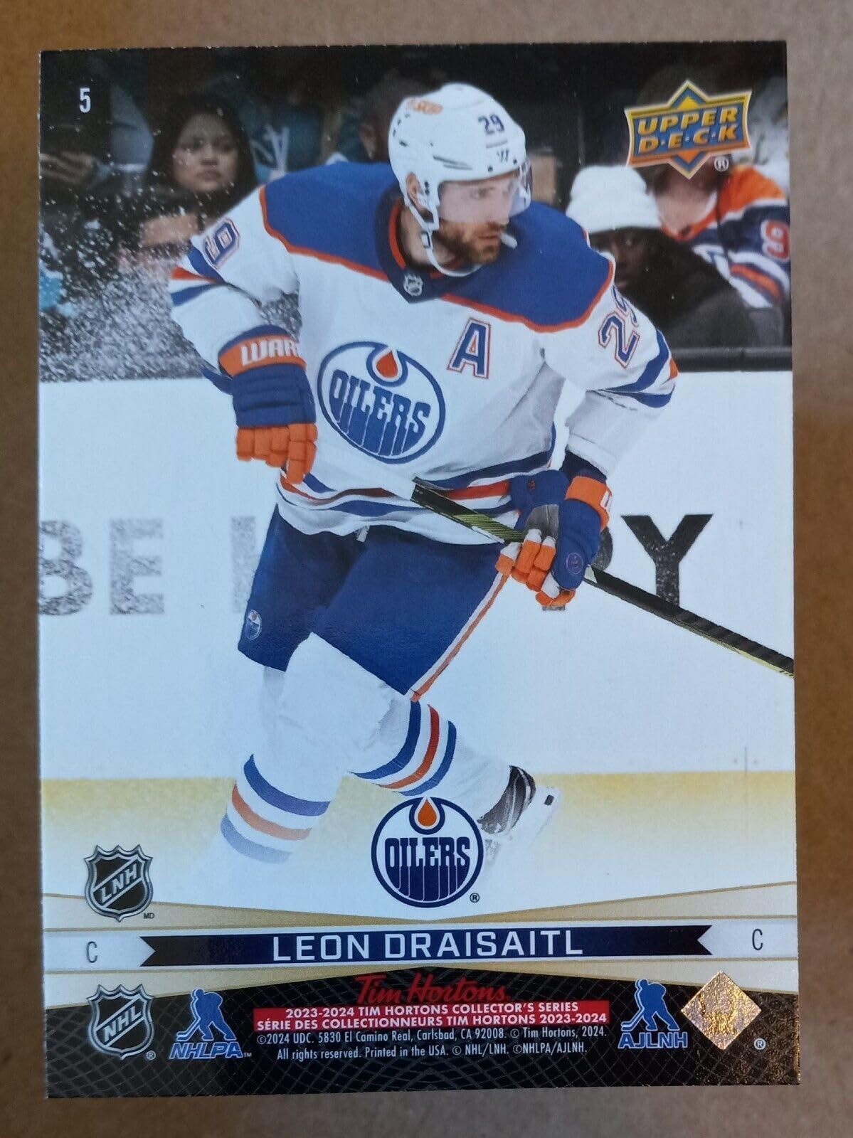 2023-24 Upper Deck Tims Duos Hockey Card - Connor McDavid & Leon Draisaitl #5 - Perfect for NHL Collectors and Hockey Fans - Great for Trading, Display, and Investment