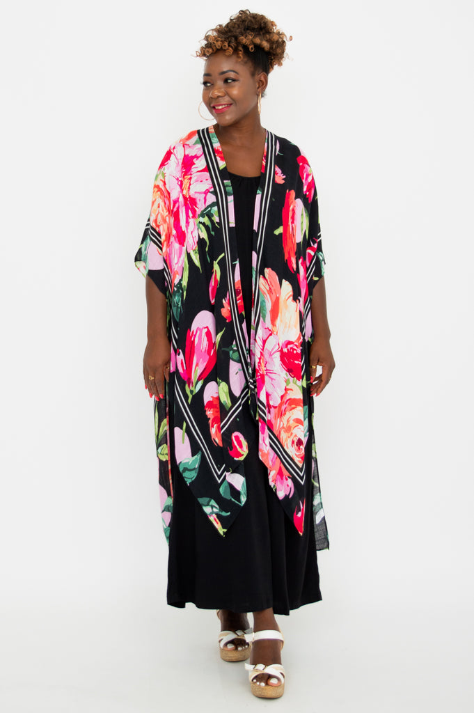 Darcy Floral Print Dress - Bloomingdale Collection - One Size Fits All - Perfect for Summer Parties & Casual Outings