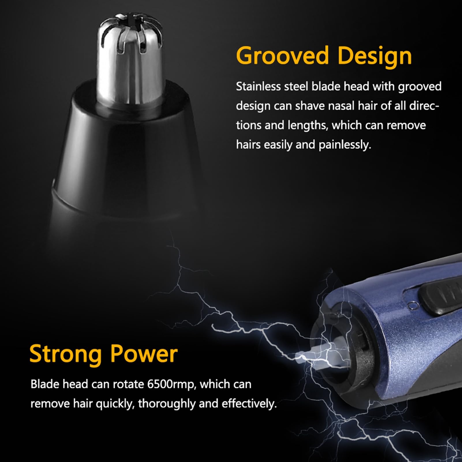 Rechargeable Electric Nose & Eyebrow Trimmer - Painless Facial Hair Shaver for Men & Women, Perfect for Eyebrows, Neckline, Nose & Ears Grooming - Ideal for Travel, Home & Personal Care Routine