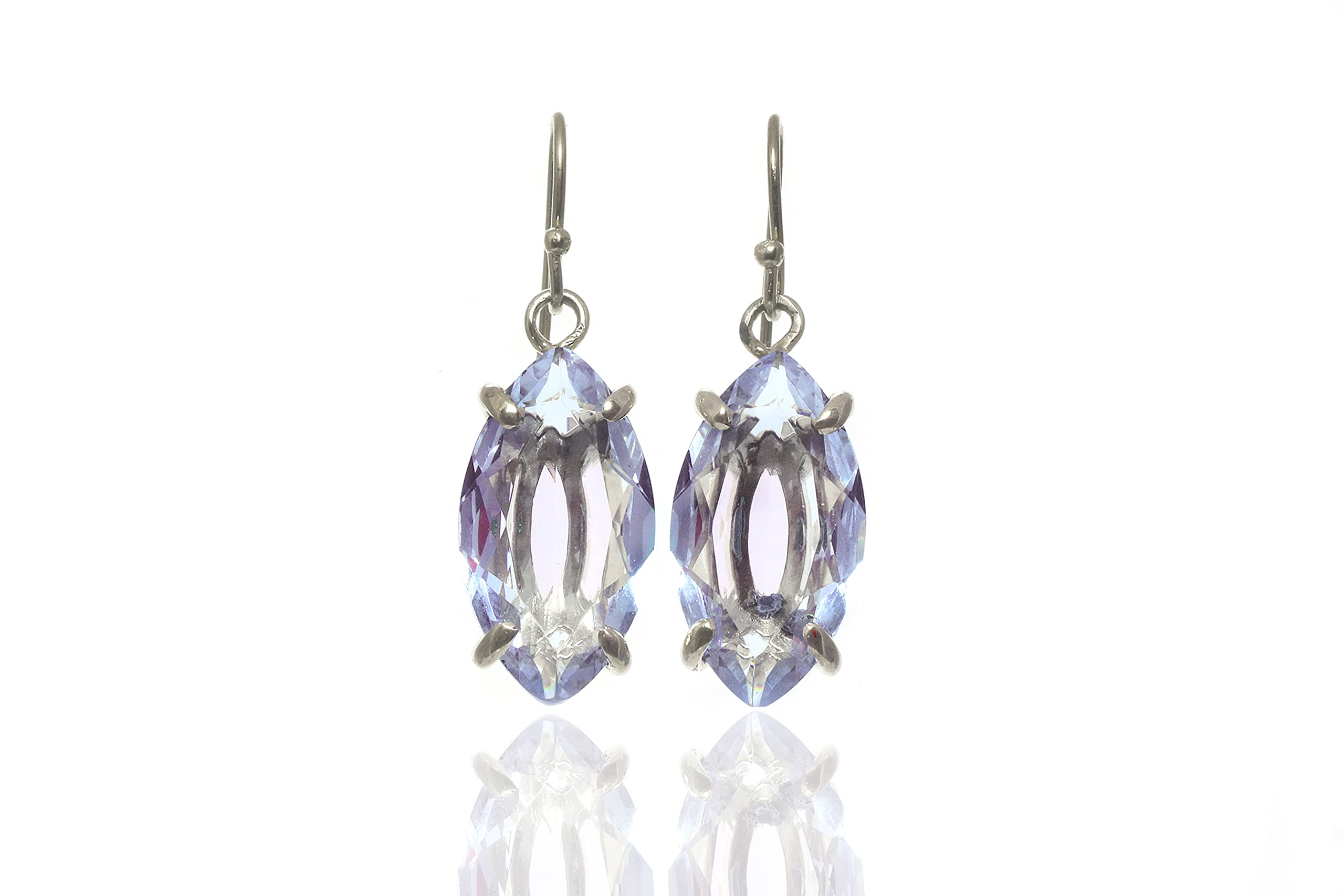 Tanzanite Anemone Dangle Earrings - Long Drop Statement Jewelry, Handmade Gemstone Earrings for Women | Elegant Birthstone Gift for Parties, Weddings & Special Occasions | Perfect for Evening Events, Date Nights & Anniversary Celebrations