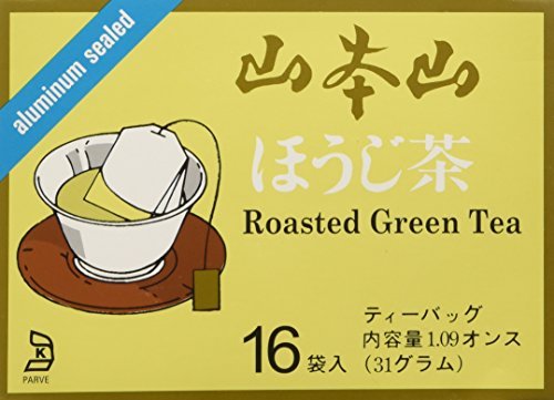 Yamamotoyama Hoji Cha Roasted Green Tea - 16 Tea Bags (Pack of 3) | Japanese Roasted Tea for Relaxation & Weight Loss | Perfect for Afternoon Tea & Meditation