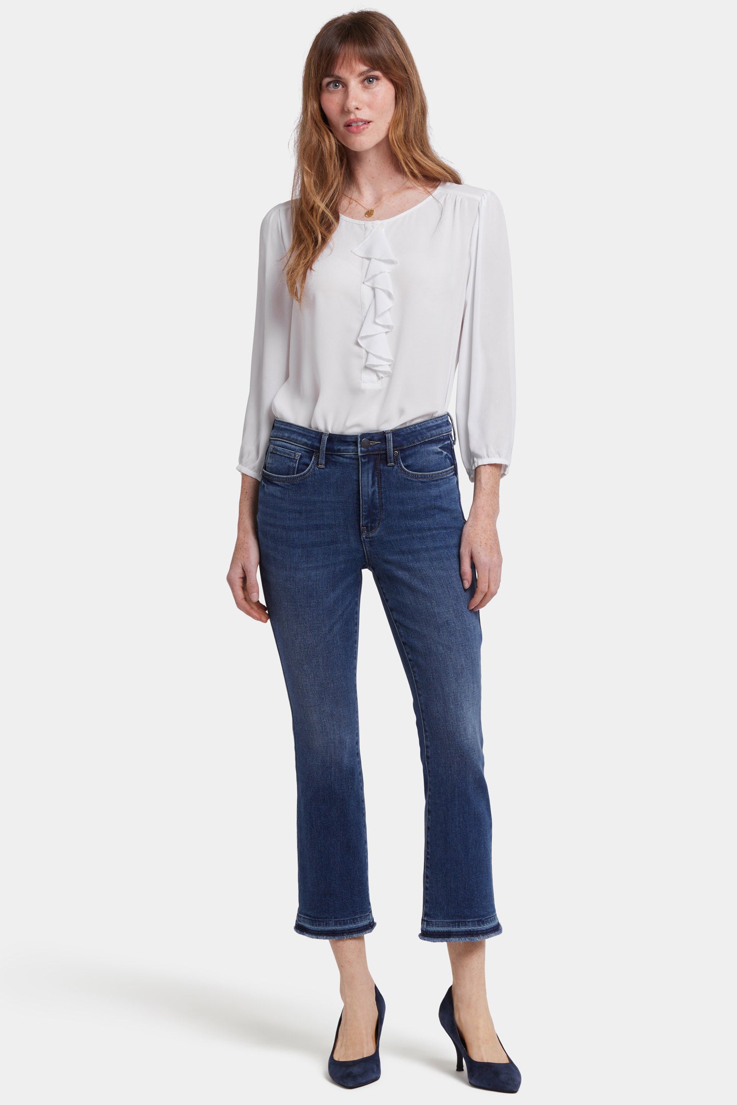 Billie Mini Bootcut Ankle Jeans for Women - Stretch Denim, High Waist, Comfort Fit - Rioja Springs Wash - Perfect for Casual Outfits & Date Nights