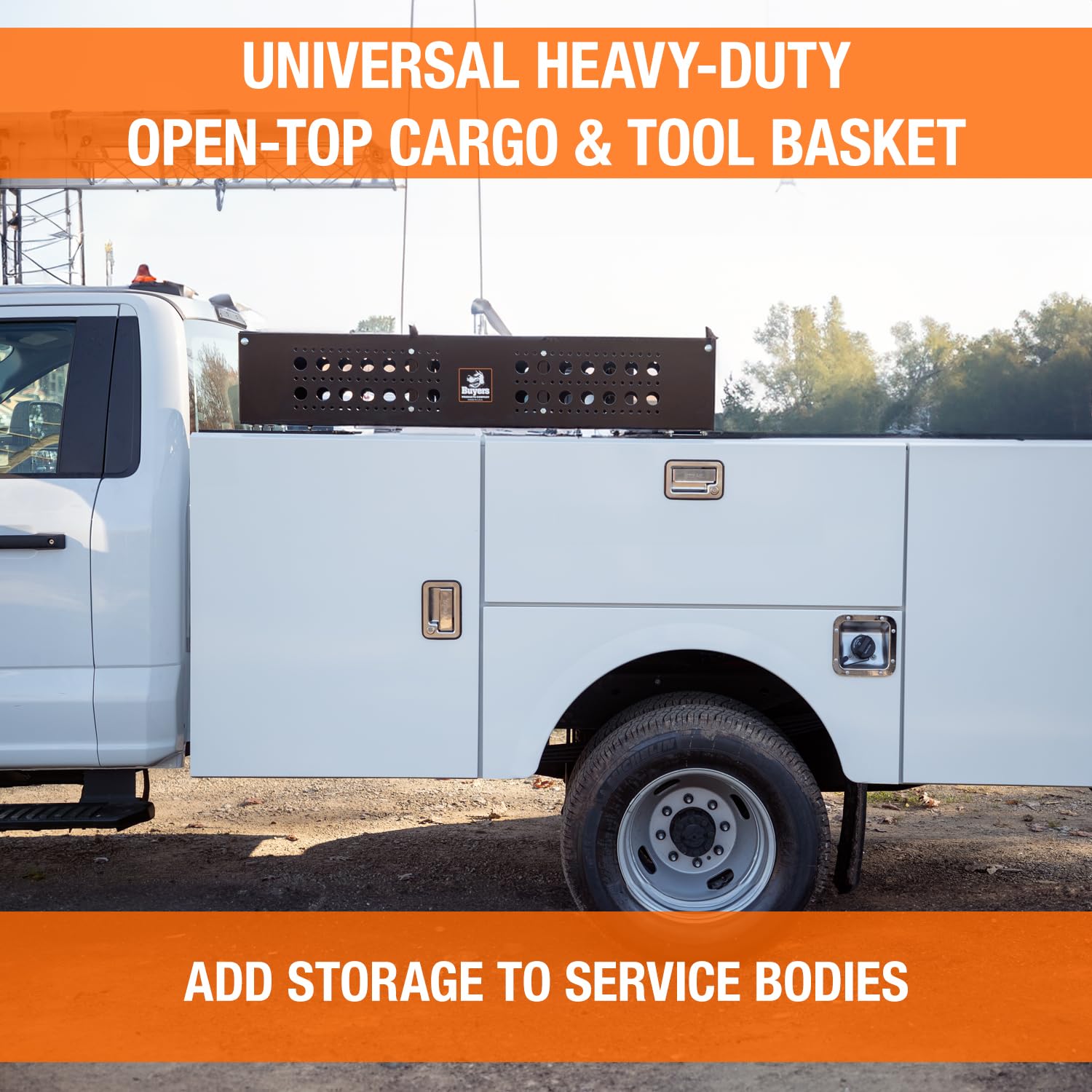 Buyers Products 1744124 Universal 18x10x24 Inch Multi-Purpose Truck Storage Basket - Heavy Duty Cargo Organizer for Tools, Equipment & Gear - Fits Trucks, Service Bodies, Tractors & UTVs - Perfect for Worksites, Farms & Outdoor Adventures