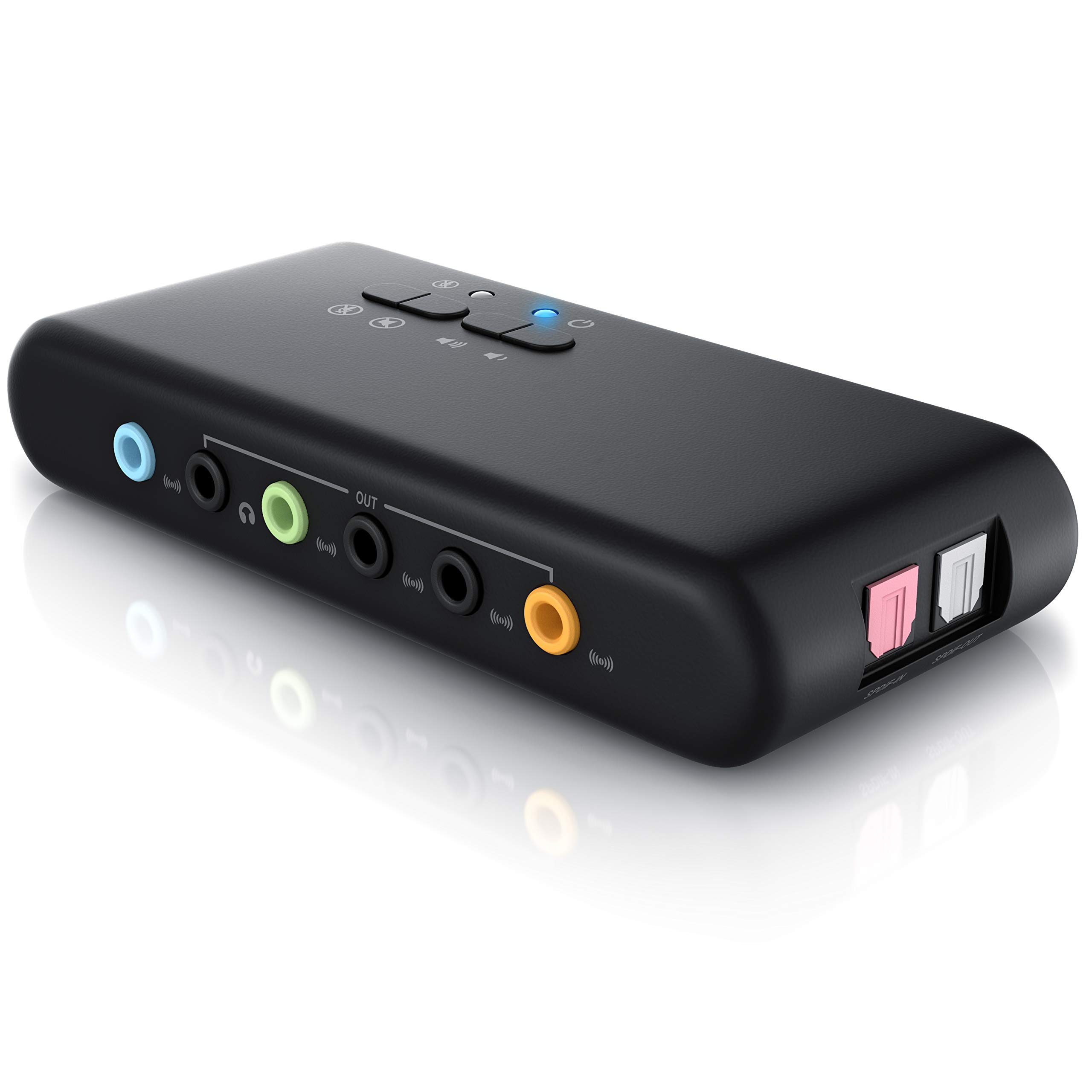 CSL 7.1 USB External Sound Card - 8-Channel Audio Adapter with Dynamic 3D Surround Sound - Supports Analog & Digital Devices - Ideal for Gaming, Home Theater, and Studio Recording
