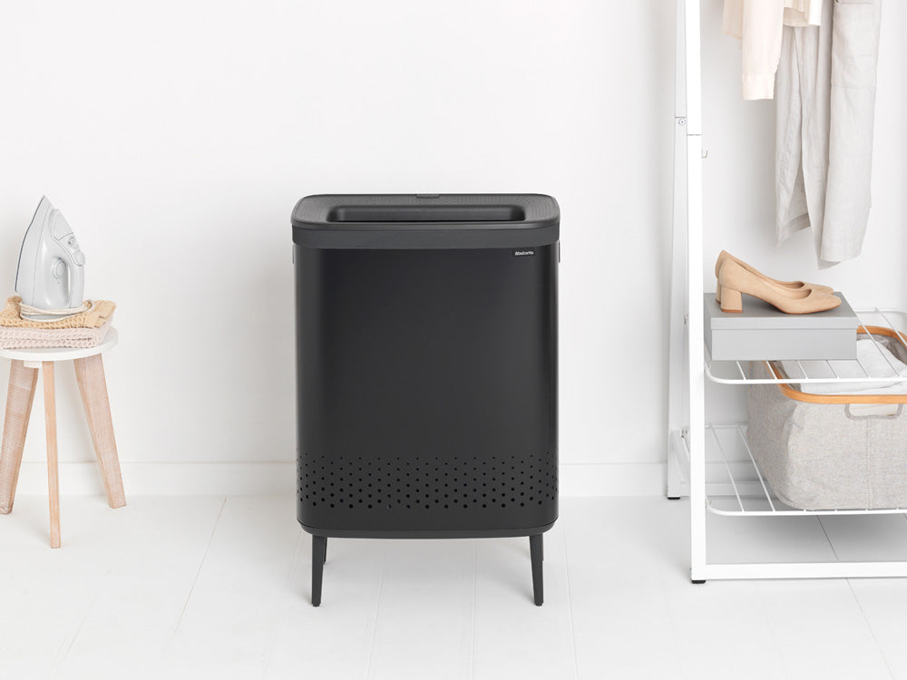 Large 45L Laundry Hamper with Lid - 2 Pack for Home, Dorm, or Laundry Room Organization - Foldable & Space-Saving Clothes Basket