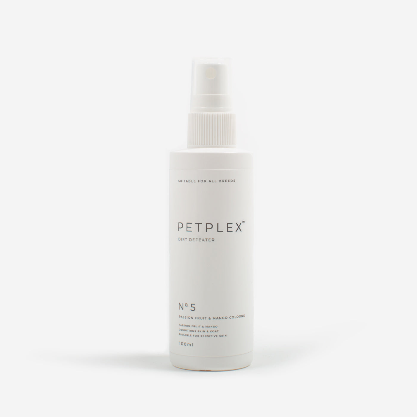 PetPlex No. 5 Dirt Defeater Cologne for Dogs - 100ml Fresh Scent Spray - Eliminates Odors & Keeps Fur Clean - Perfect for Grooming, Travel & Outdoor Adventures