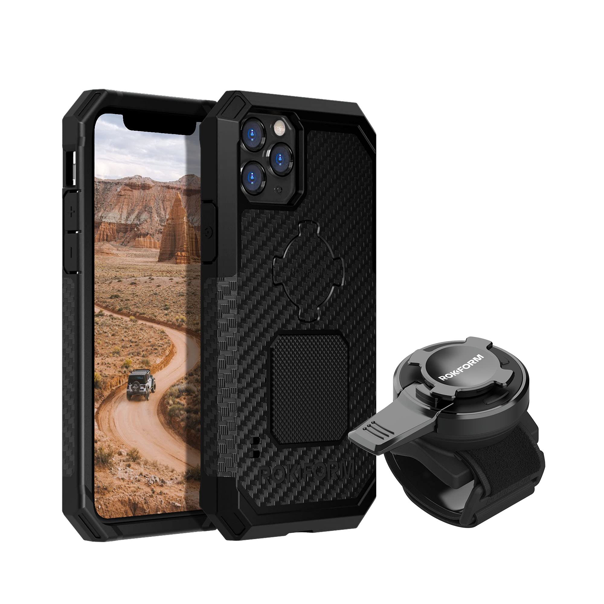 Rokform Rugged Case for iPhone 11 Pro with Universal Bike Mount | Shockproof Protective Cover | Perfect for Cycling, Motorcycling & Outdoor Adventures