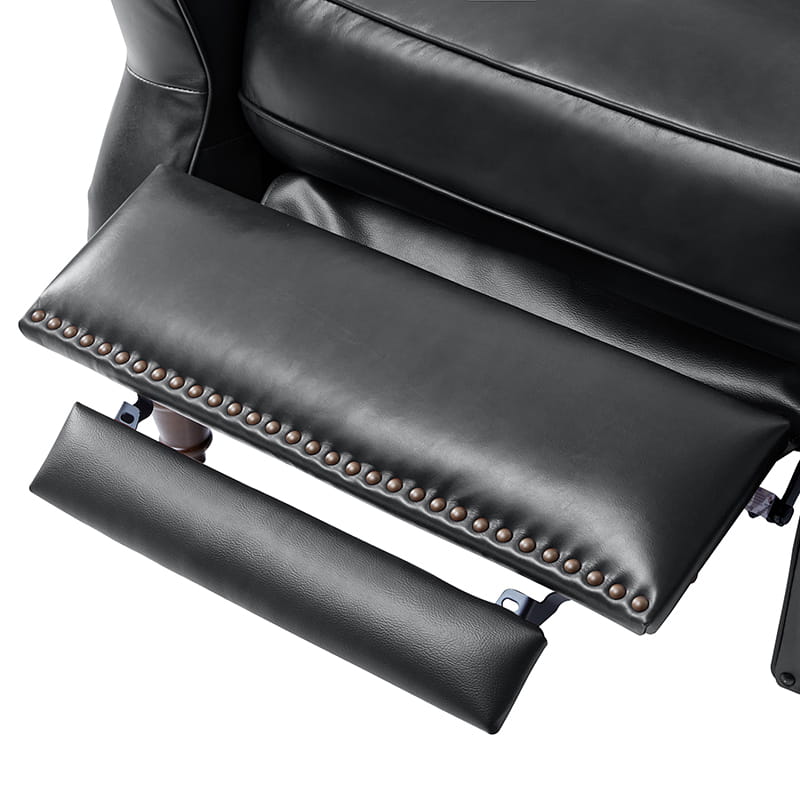Myria Genuine Leather Nailhead Recliner Chair - Modern Living Room Furniture with Tufted Back and Padded Armrests | Perfect for Home Theater, Gaming, and Relaxation