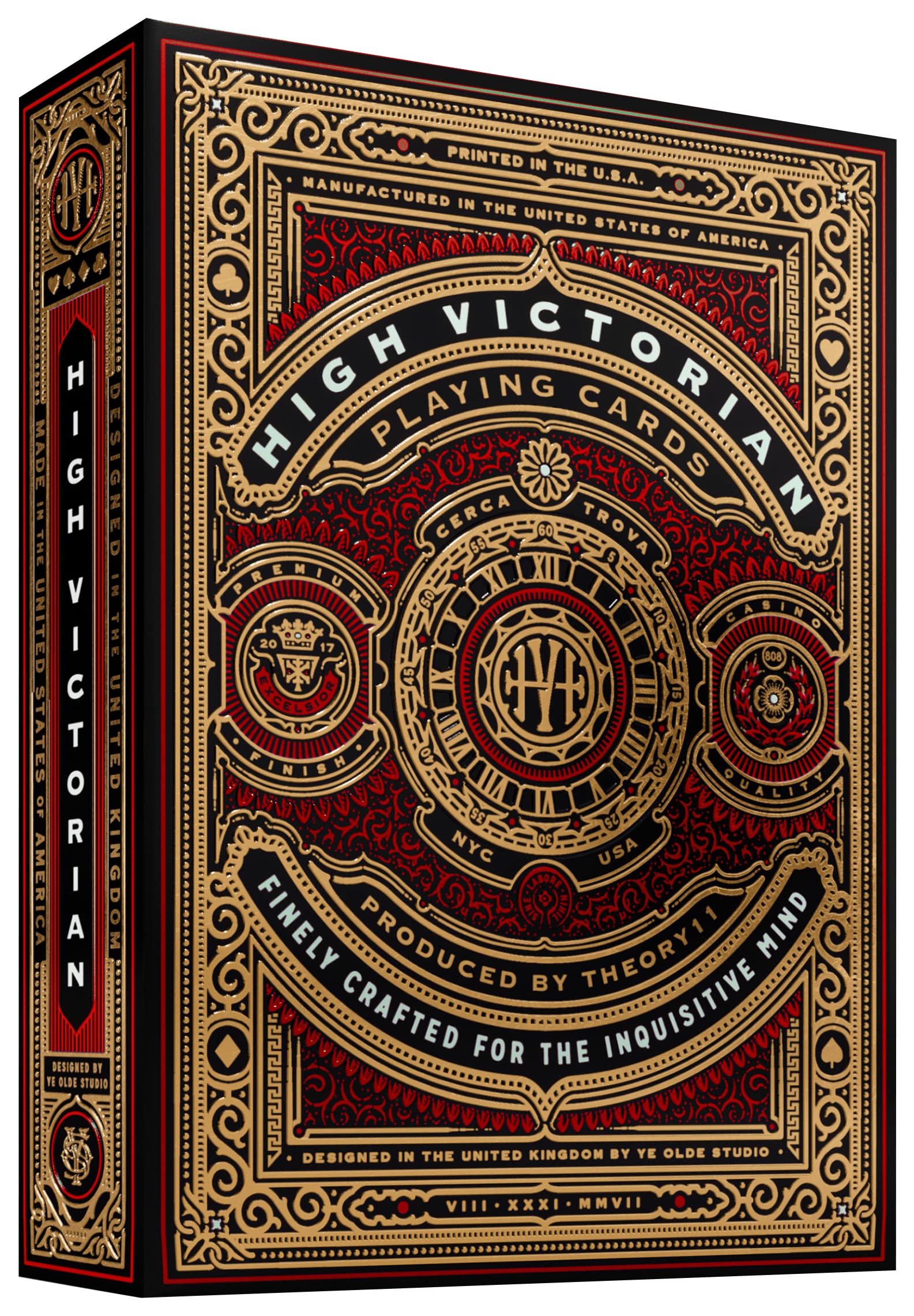Victorian Style High-Quality Red Playing Cards - Elegant Classic Design for Poker, Bridge, and Magic Tricks - Perfect for Game Nights, Gifts, and Collectors