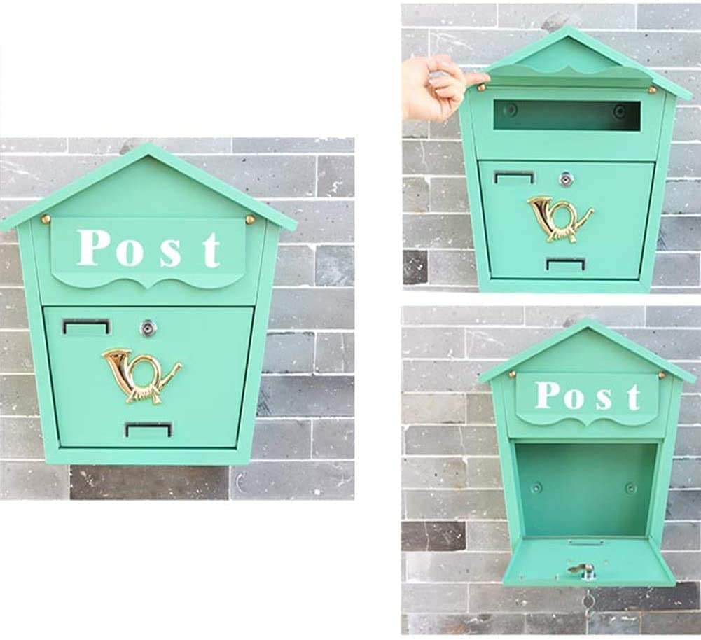 Durable Galvanized Steel Mailbox with Lock - Secure & Weatherproof Letter Box for Villa, Home & Office - Perfect for Front Yard, Garden & Outdoor Use