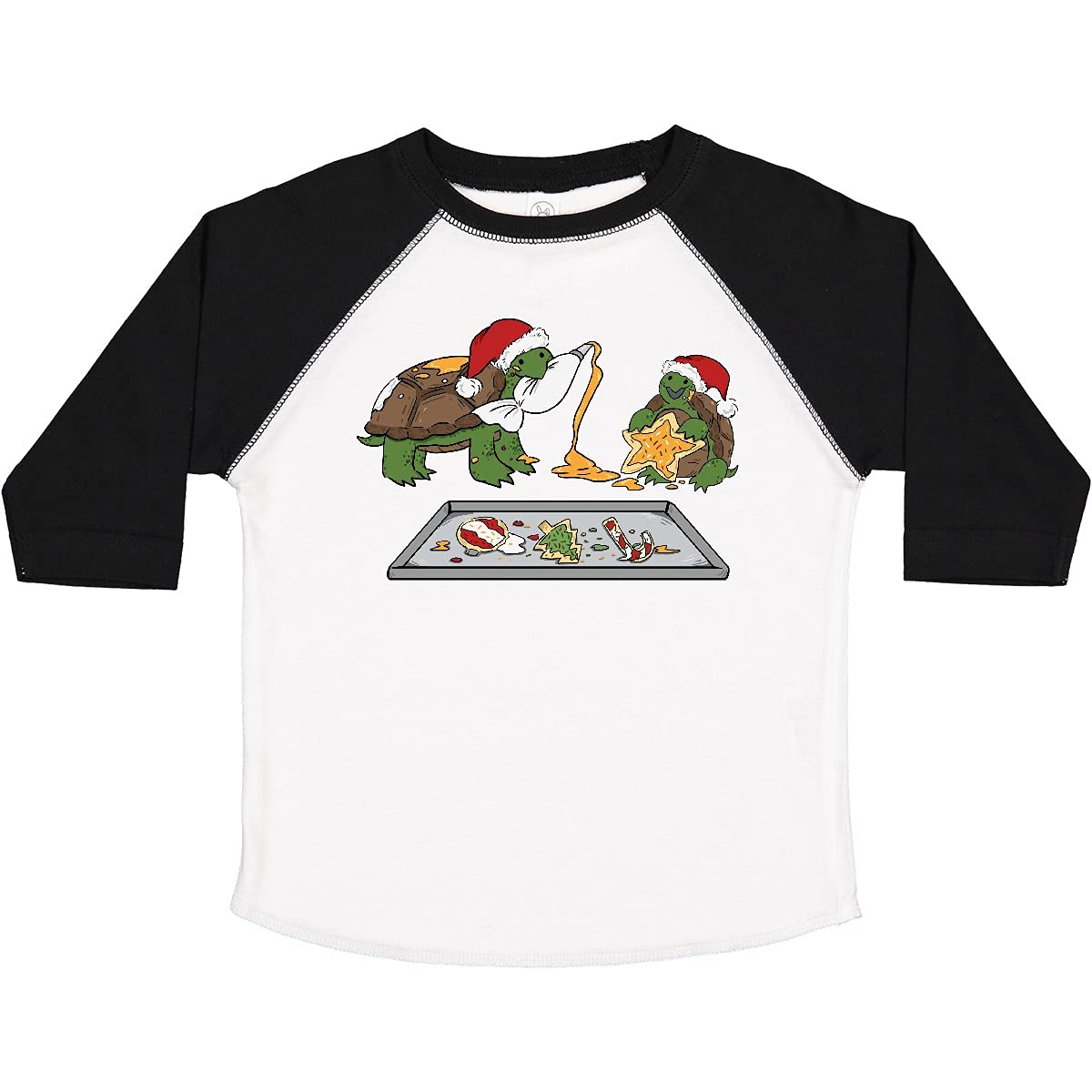 Inktastic Cute Turtles Baking Christmas Cookies Toddler T-Shirt | Soft Cotton Kids Tee for Holiday Baking & Family Gatherings