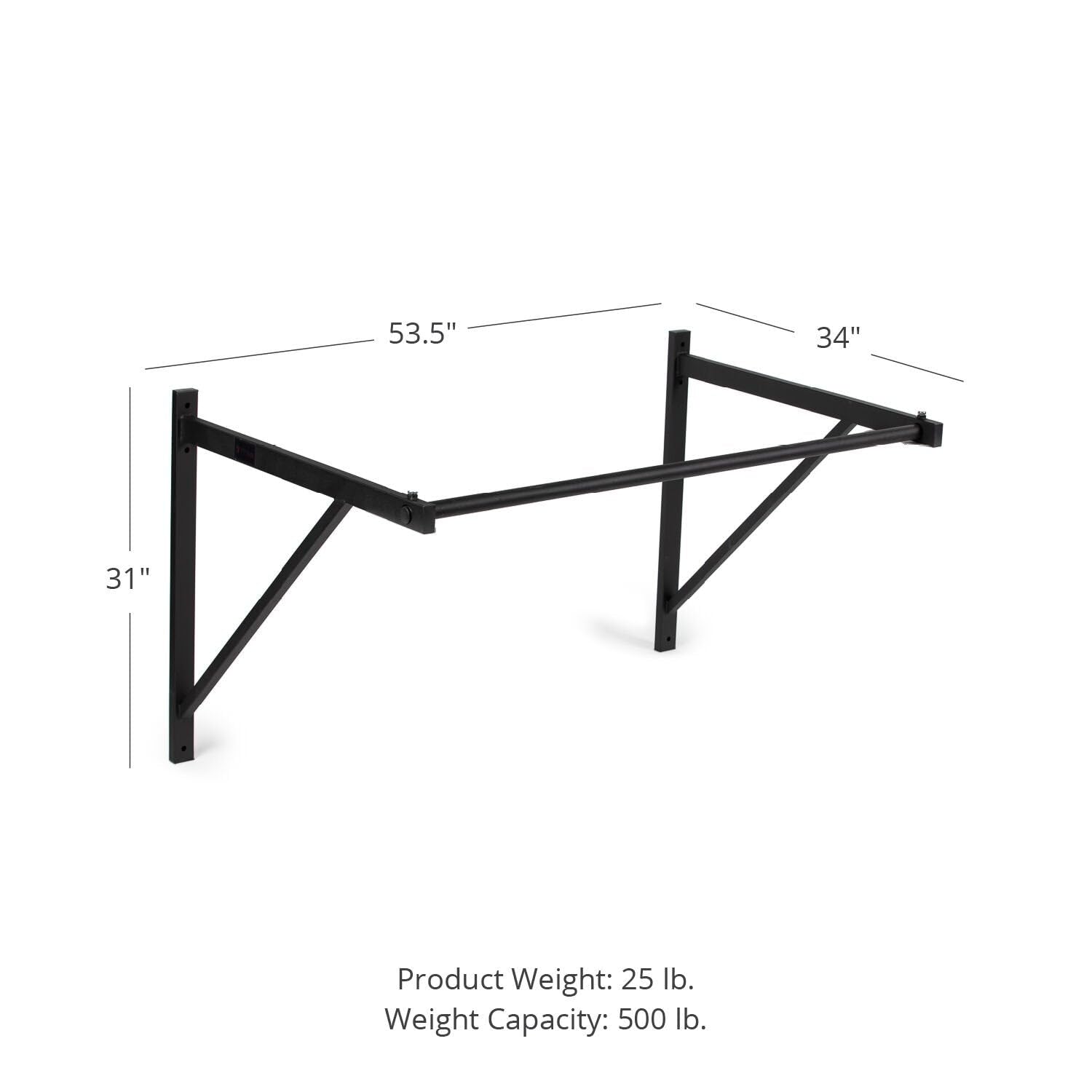 Titan Fitness Heavy Duty Ceiling Wall-Mount Pull Up Bar - 500 LB Weight Capacity - Chin Up Bar for Home Gym & CrossFit Training - Perfect for Strength Training, Calisthenics & Bodyweight Exercises
