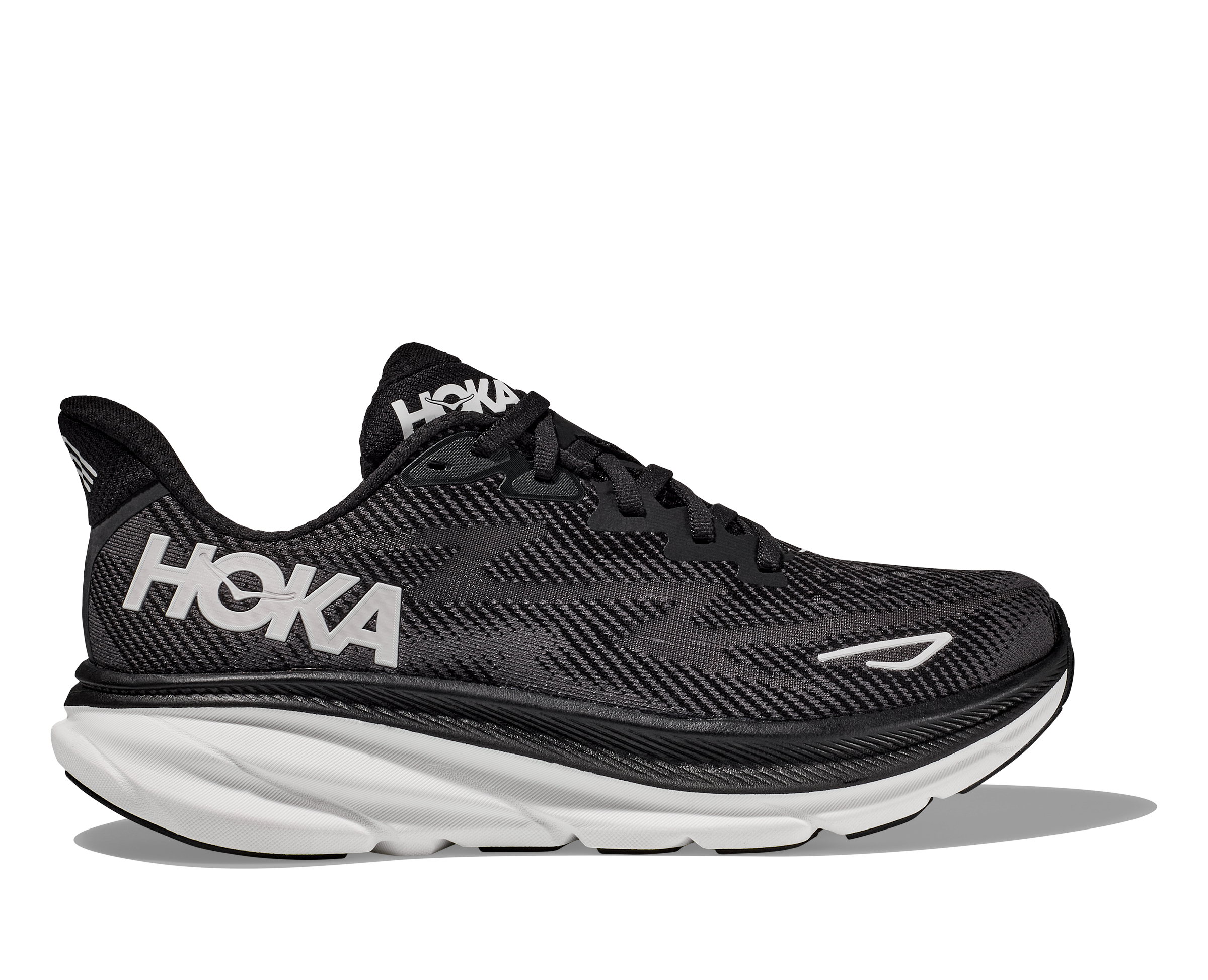 HOKA Women's Clifton 9 Running Shoes - Lightweight Cushioned Sneakers for Women (Black/White) | Perfect for Jogging, Gym Workouts & Everyday Comfort