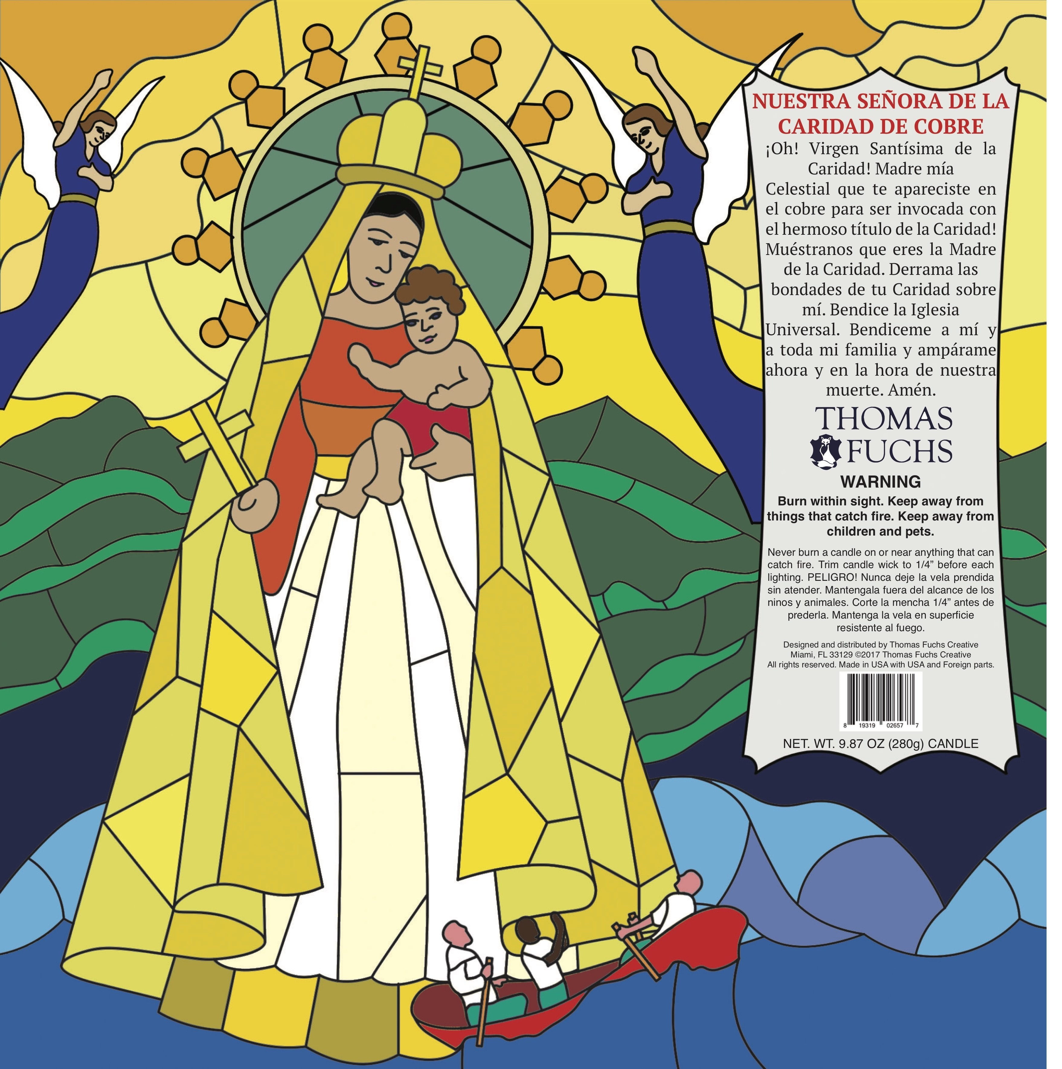 Our Lady of Charity Prayer Candle - Religious Devotional Candle for Home Altar, Church, and Spiritual Meditation | Windows Collection