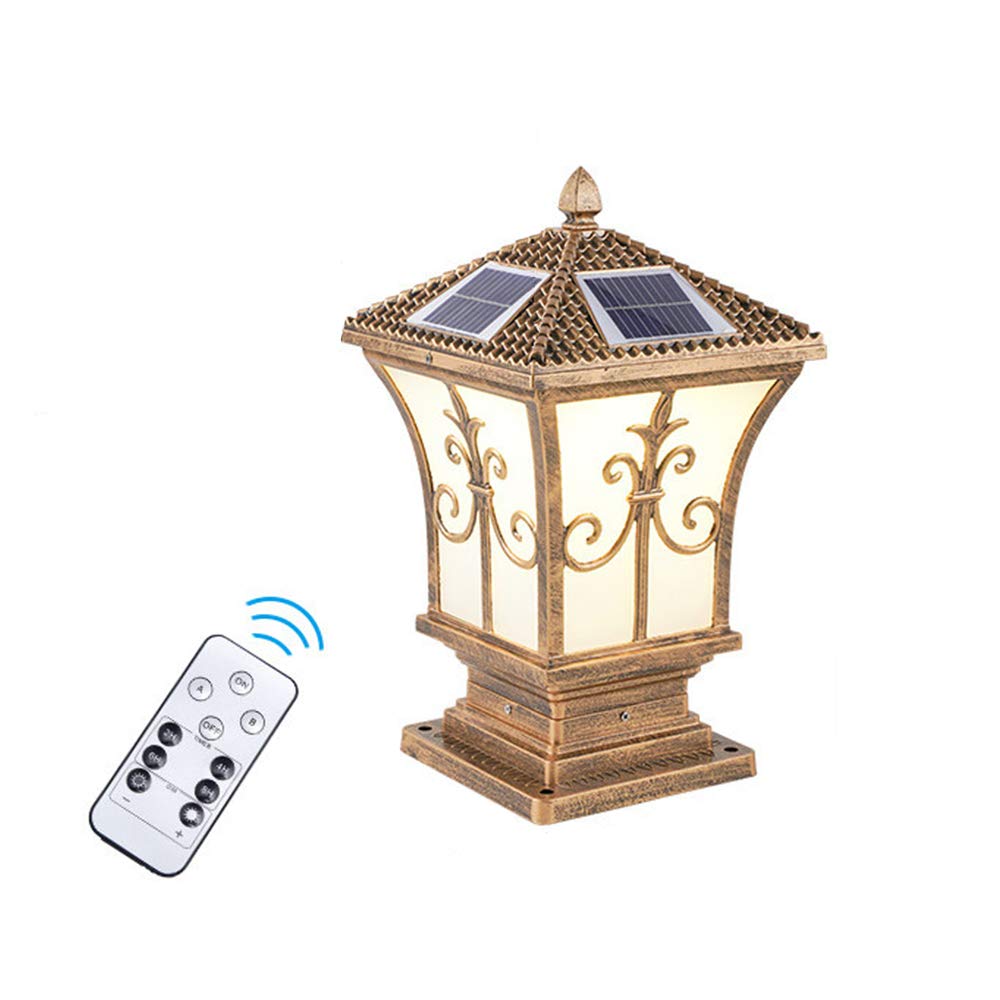 HUOQILIN Solar Garden Lights with Remote Control - 25/25/55cm Copper Metal Stake LED Solar Path Lights for Outdoor Patio, Yard, Pathway Decorations | Weatherproof & Energy Saving Landscape Lighting for Garden, Driveway, Walkway