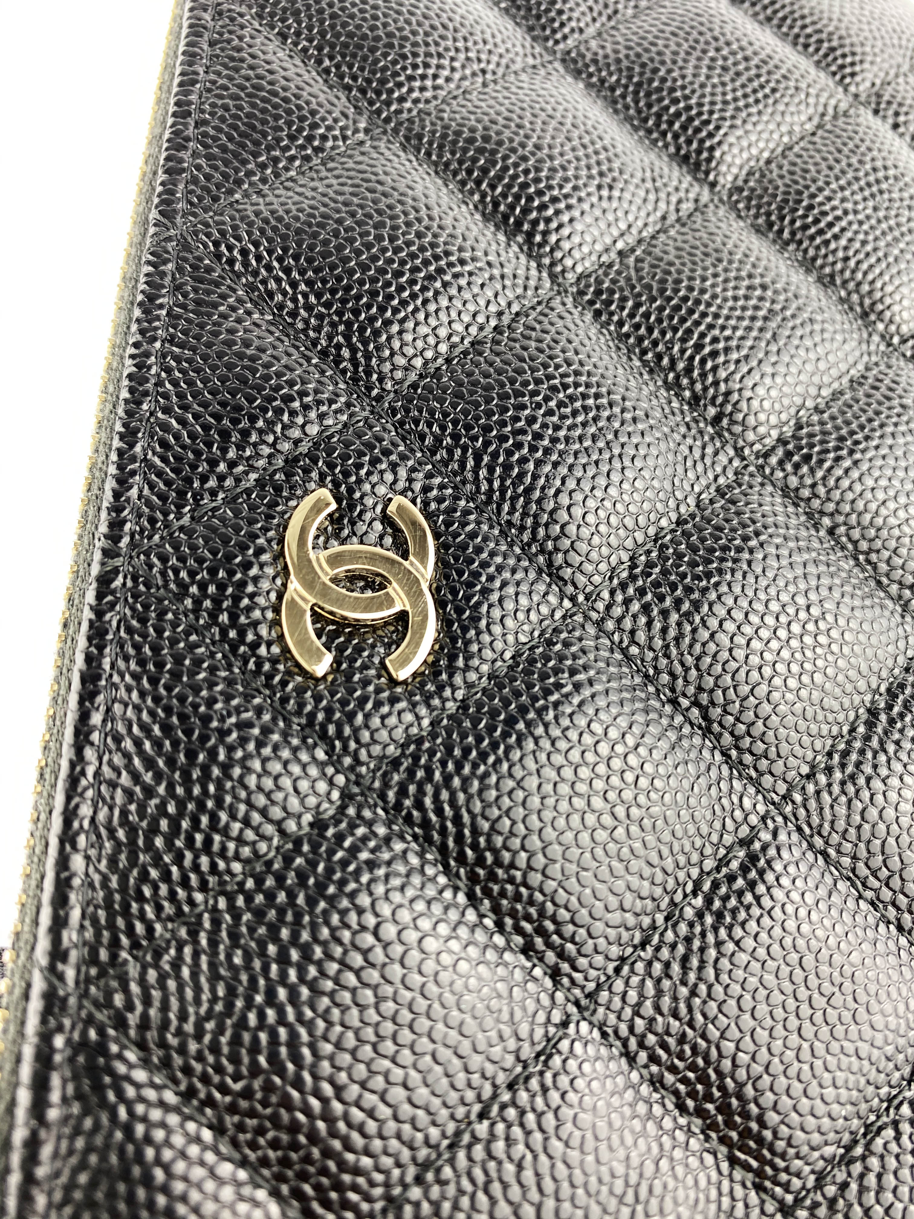 Chanel Black Caviar Leather Wallet on Chain Crossbody Bag - Luxury Designer WOC for Women, Perfect for Parties, Date Nights & Everyday Use