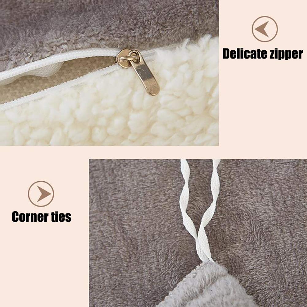 Winter Plush Duvet Cover - Thick Flannel Warm Quilt Cover Set | Ultra Soft Hypoallergenic Bedding with Zipper Closure | Light Purple 200x230cm (79x91in) | Perfect for Cozy Winter Nights & Cold Weather Comfort