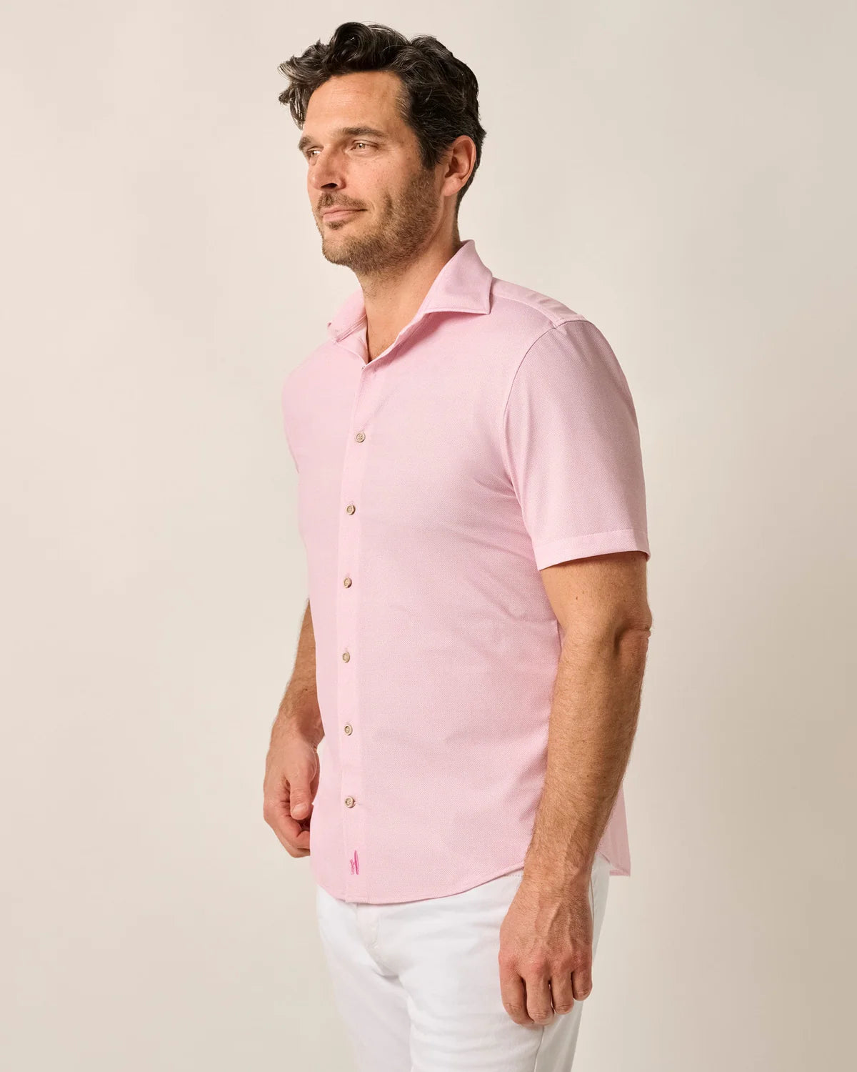 Johnnie-O Spielman Solid Men's Casual Shirt - Classic Fit, Short Sleeve, Button Down for Golf, Office & Summer Outings