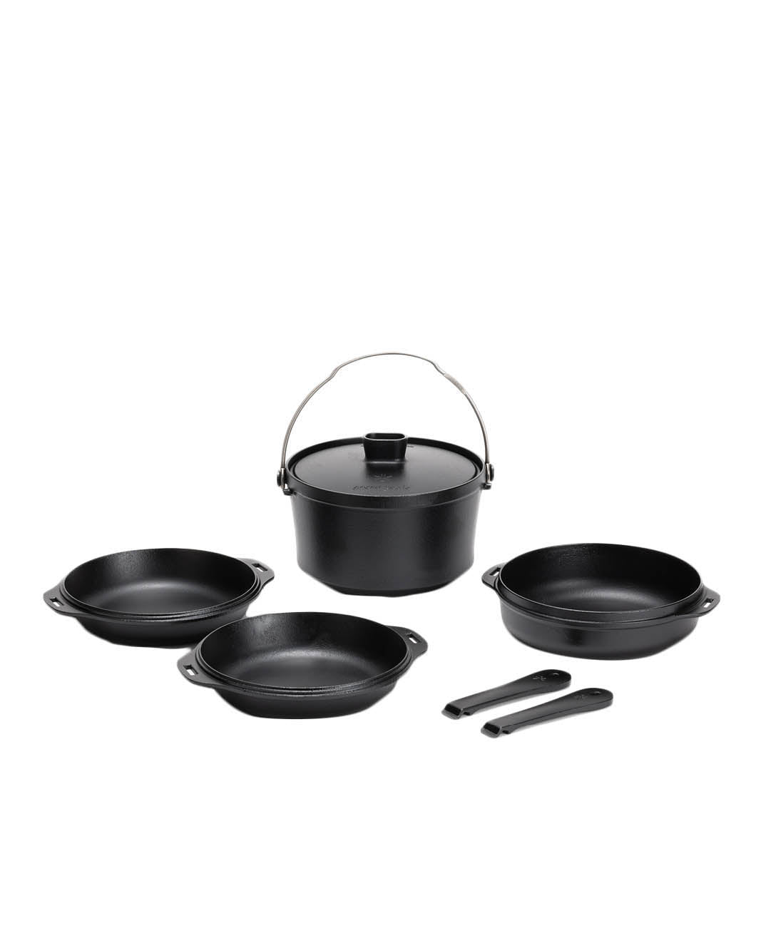 Premium Cast Iron Duo Cooker – 5.5QT Dutch Oven & Skillet Set for Baking, Frying & Roasting – Perfect for Stovetop, Oven & Camping – Enameled Cast Iron Cookware with Lid